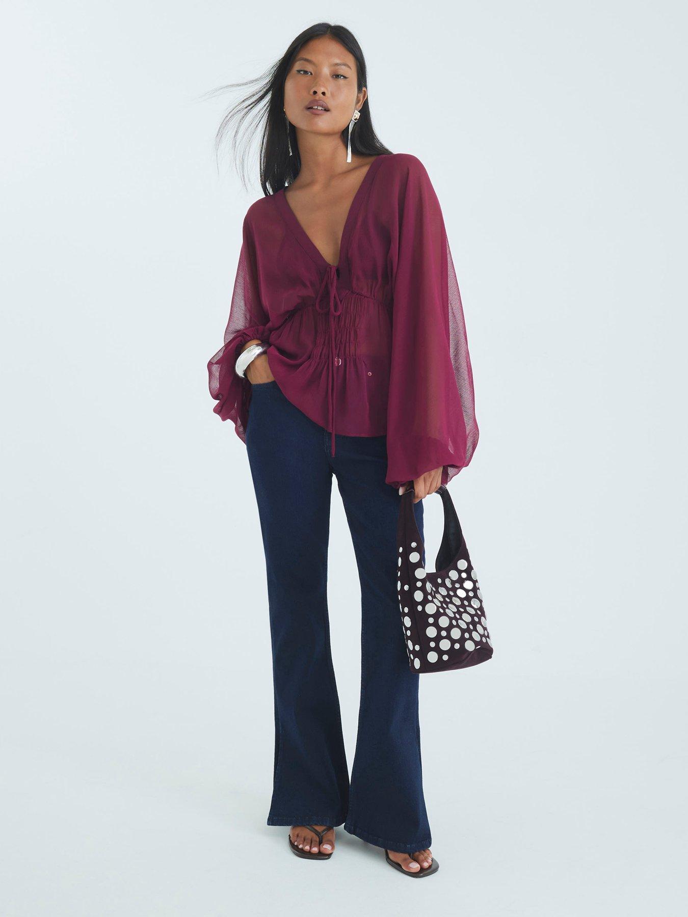 Image 1 of 4 of River Island Petite Flared Jeans