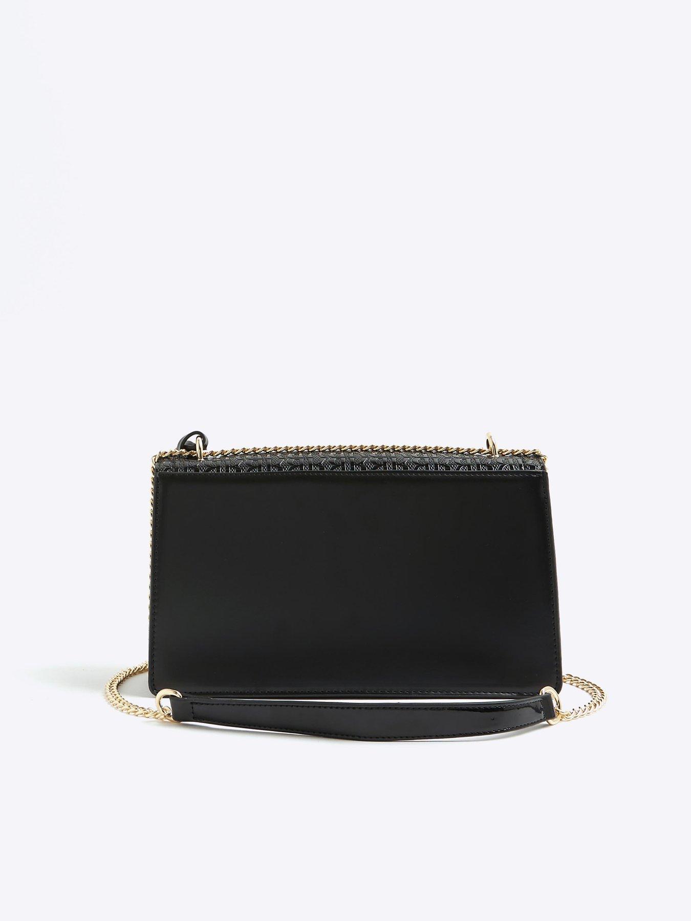 Image 4 of 5 of River Island Patent Rr Panelled Shoulder Bag