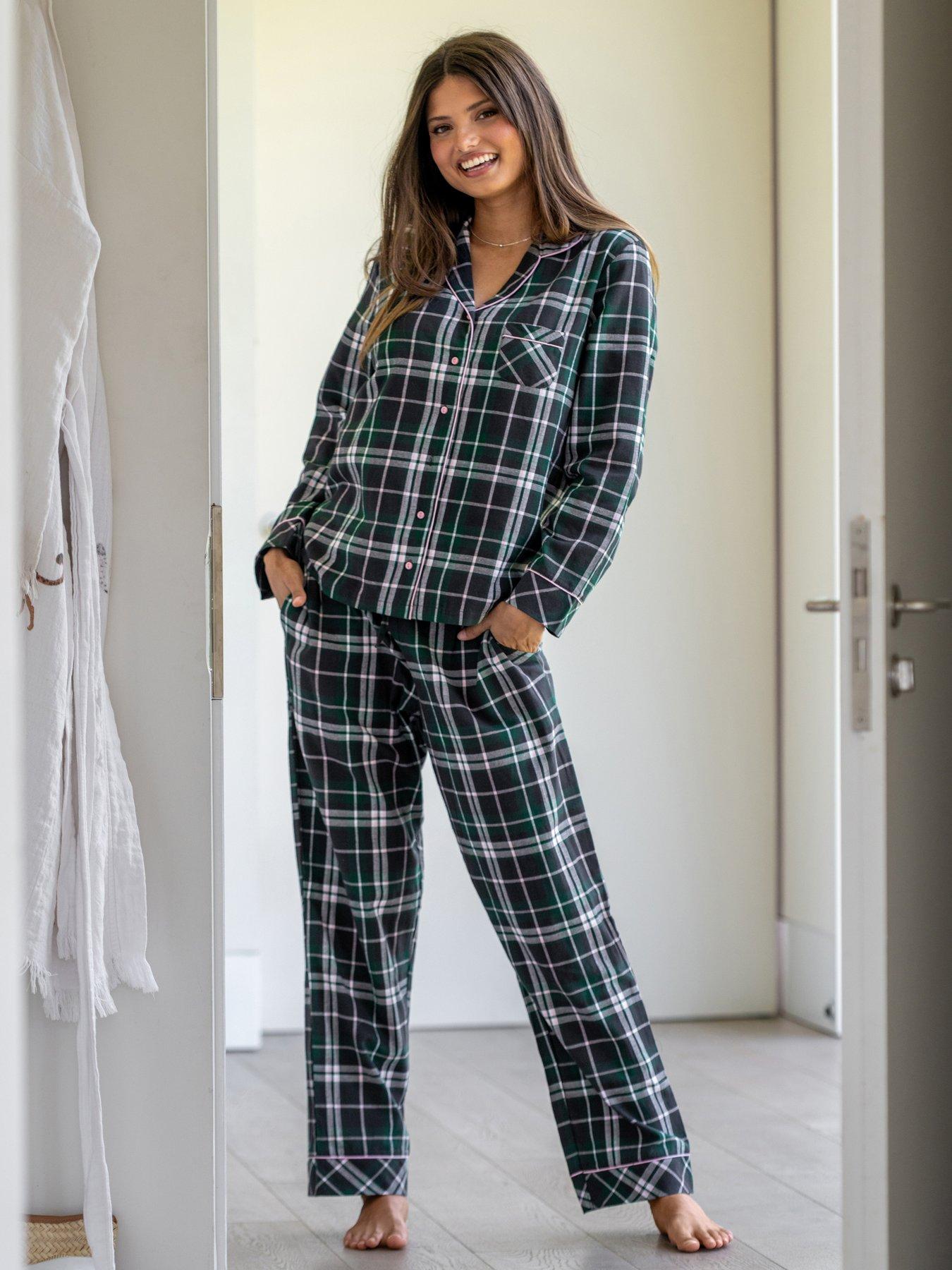 undefined Cosy Check Brushed Cotton Pyjama Gift Set