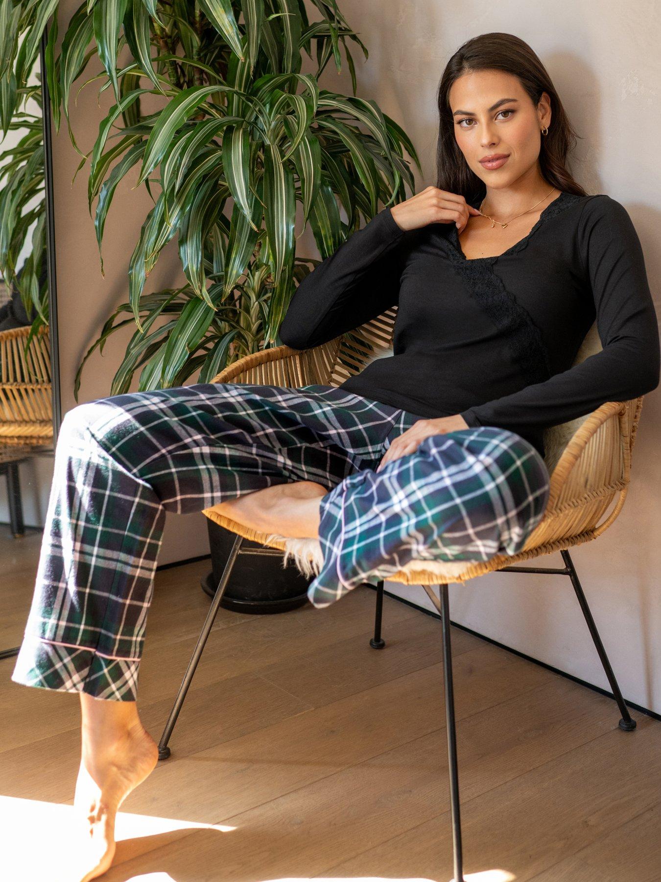 undefined Cosy Check Brushed Cotton Trouser