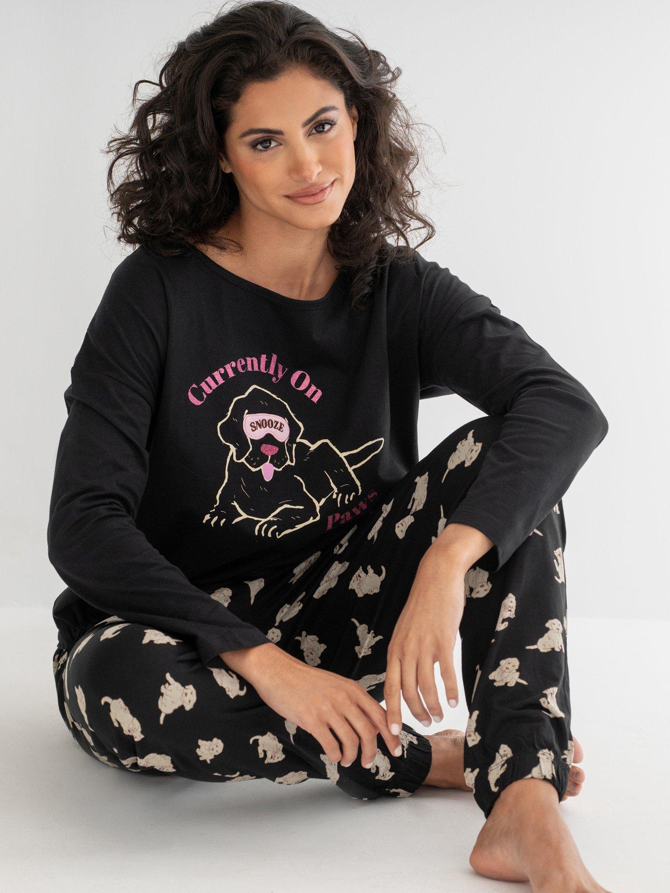 Image 1 of 4 of Pour Moi Jersey Cotton Dog Pyjama Set