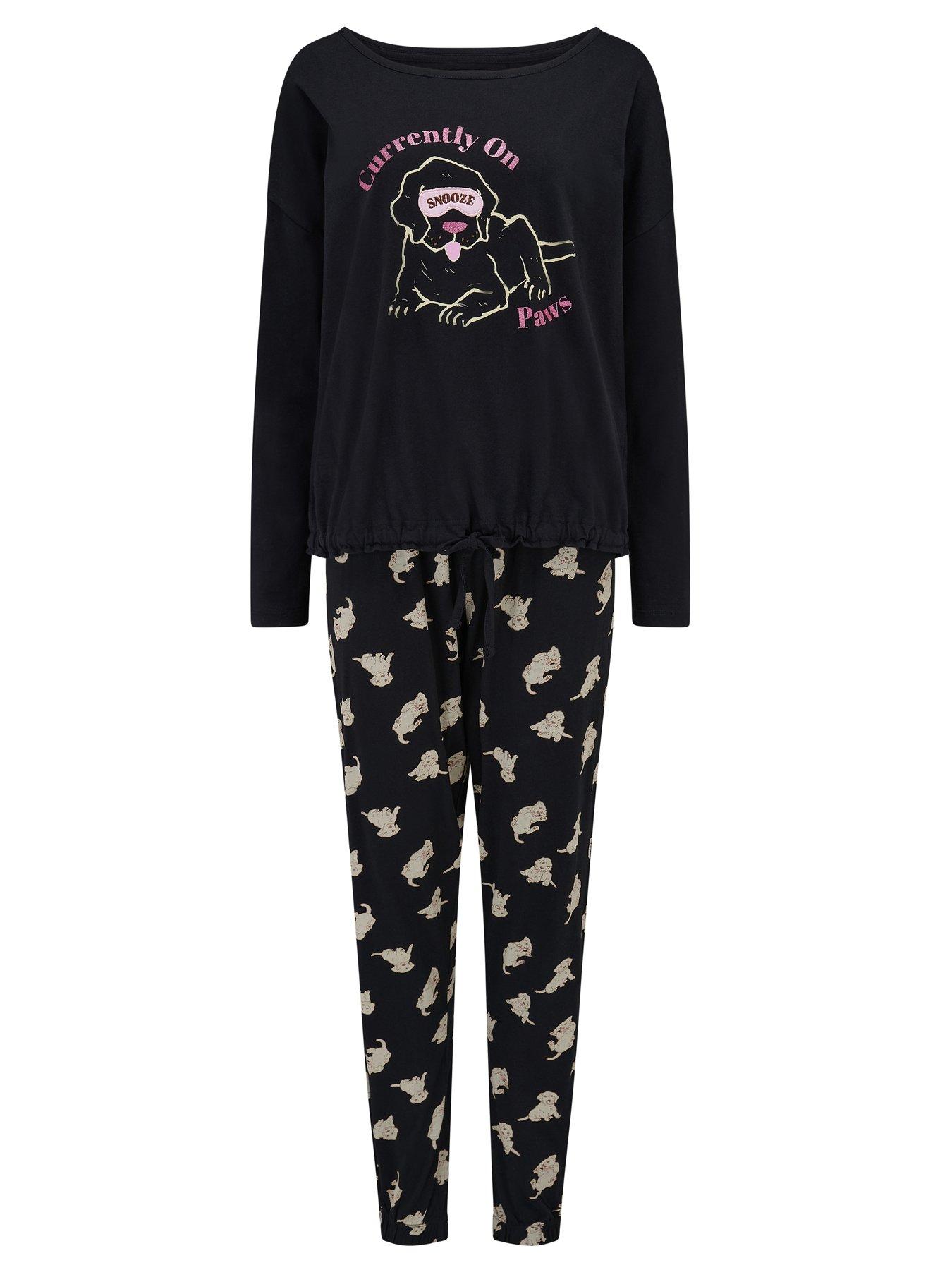  image of pour-moi-jersey-cotton-dog-pyjama-set