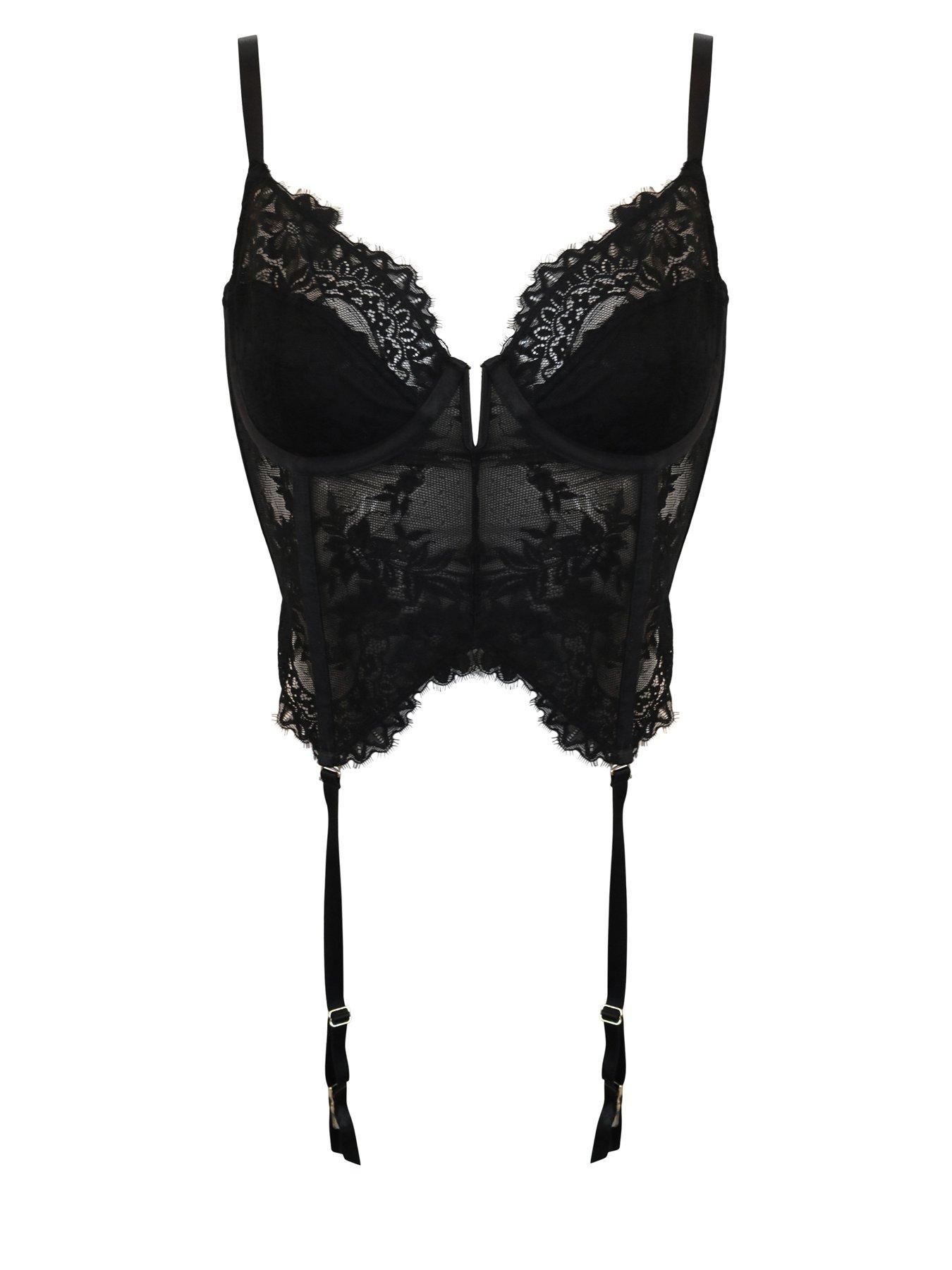 Image 3 of 4 of Pour Moi Nova Eyelash Lace Cropped Basque