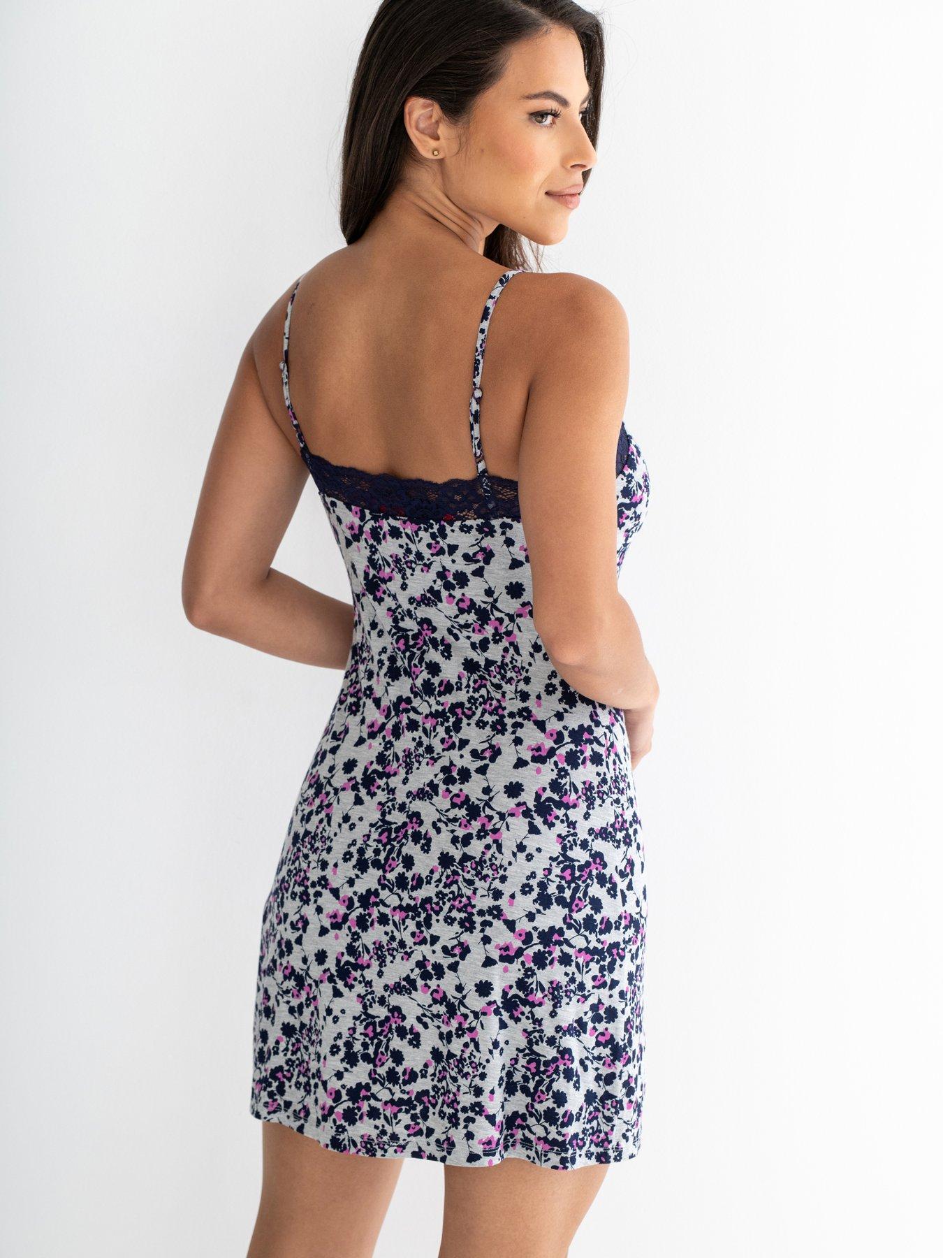 Image 2 of 4 of Pour Moi Sofa Loves Lace Hidden Support Strappy Jersey Chemise