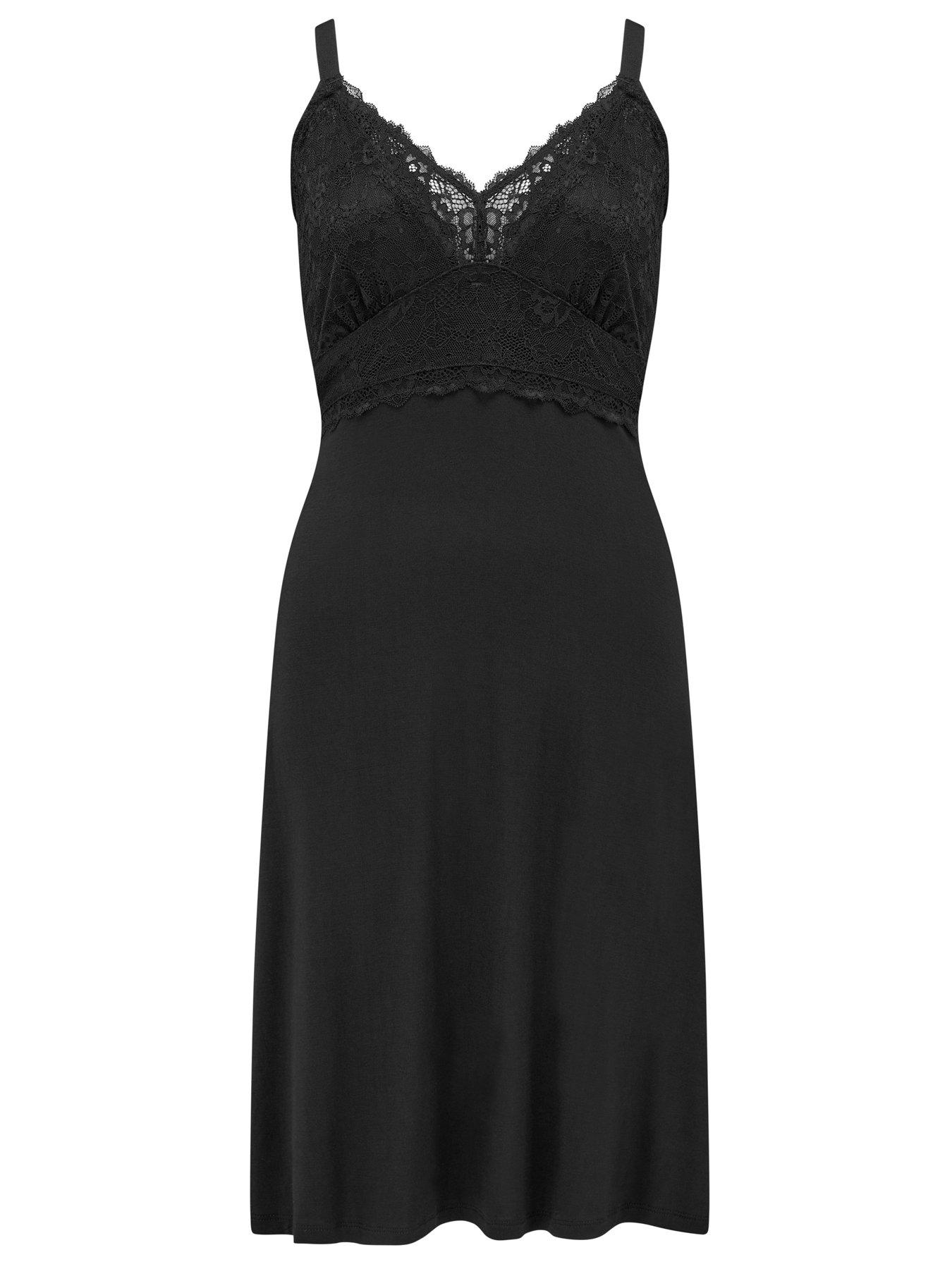 Image 3 of 4 of Pour Moi Sofa Loves Lace Knee Length Soft Jersey Chemise