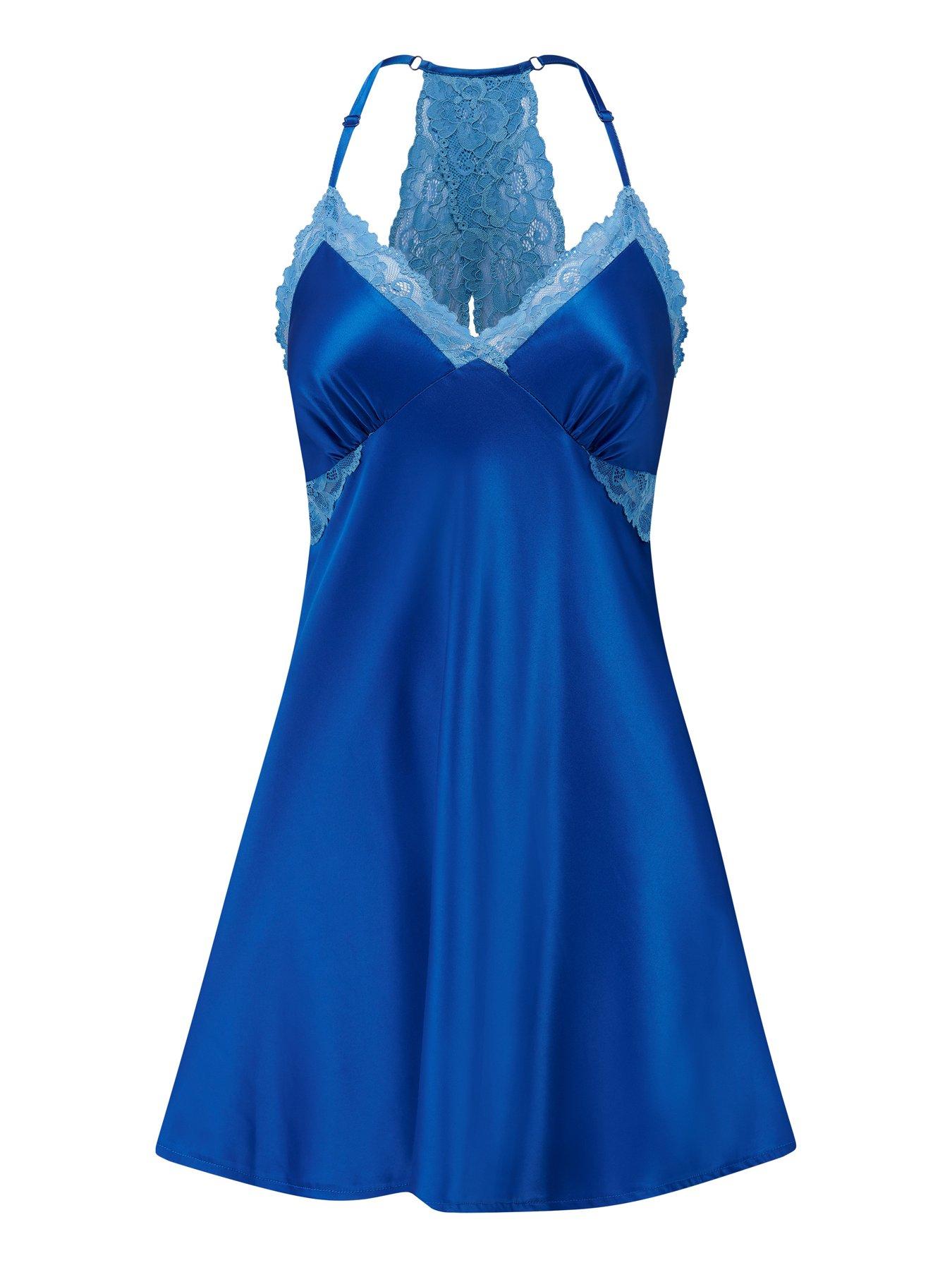 Image 3 of 4 of Pour Moi Dusk Satin Lace Chemise