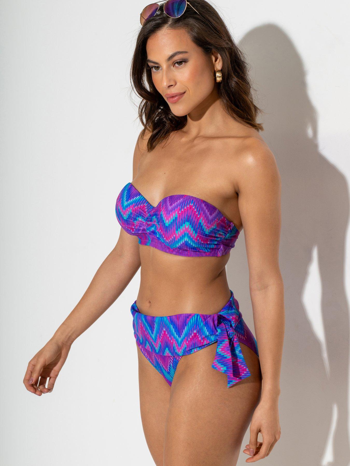 undefined Malibu Tie Foldover Bikini Brief - Multi