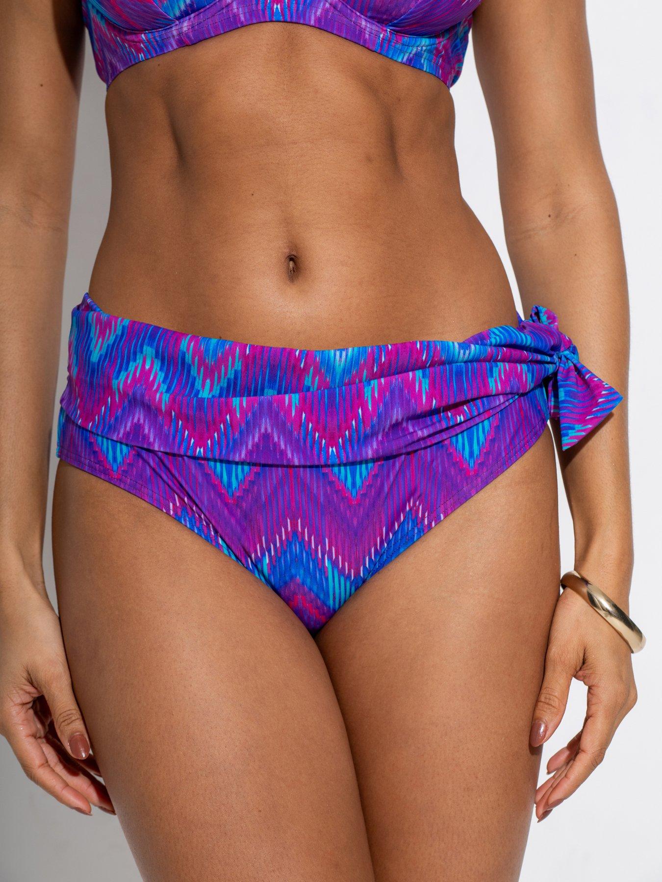 Image 2 of 4 of Pour Moi Malibu Tie Foldover Bikini Brief - Multi