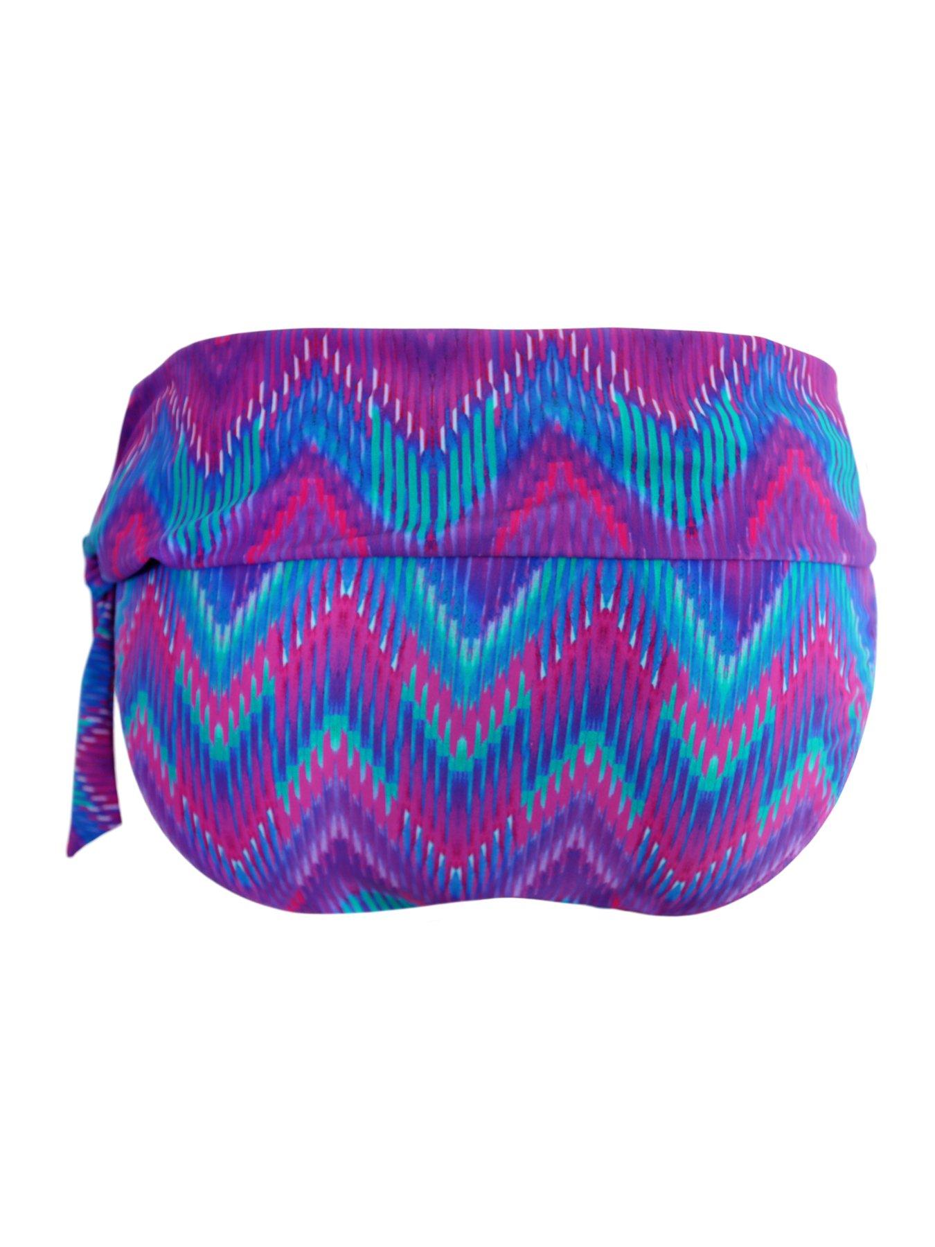Image 4 of 4 of Pour Moi Malibu Tie Foldover Bikini Brief - Multi