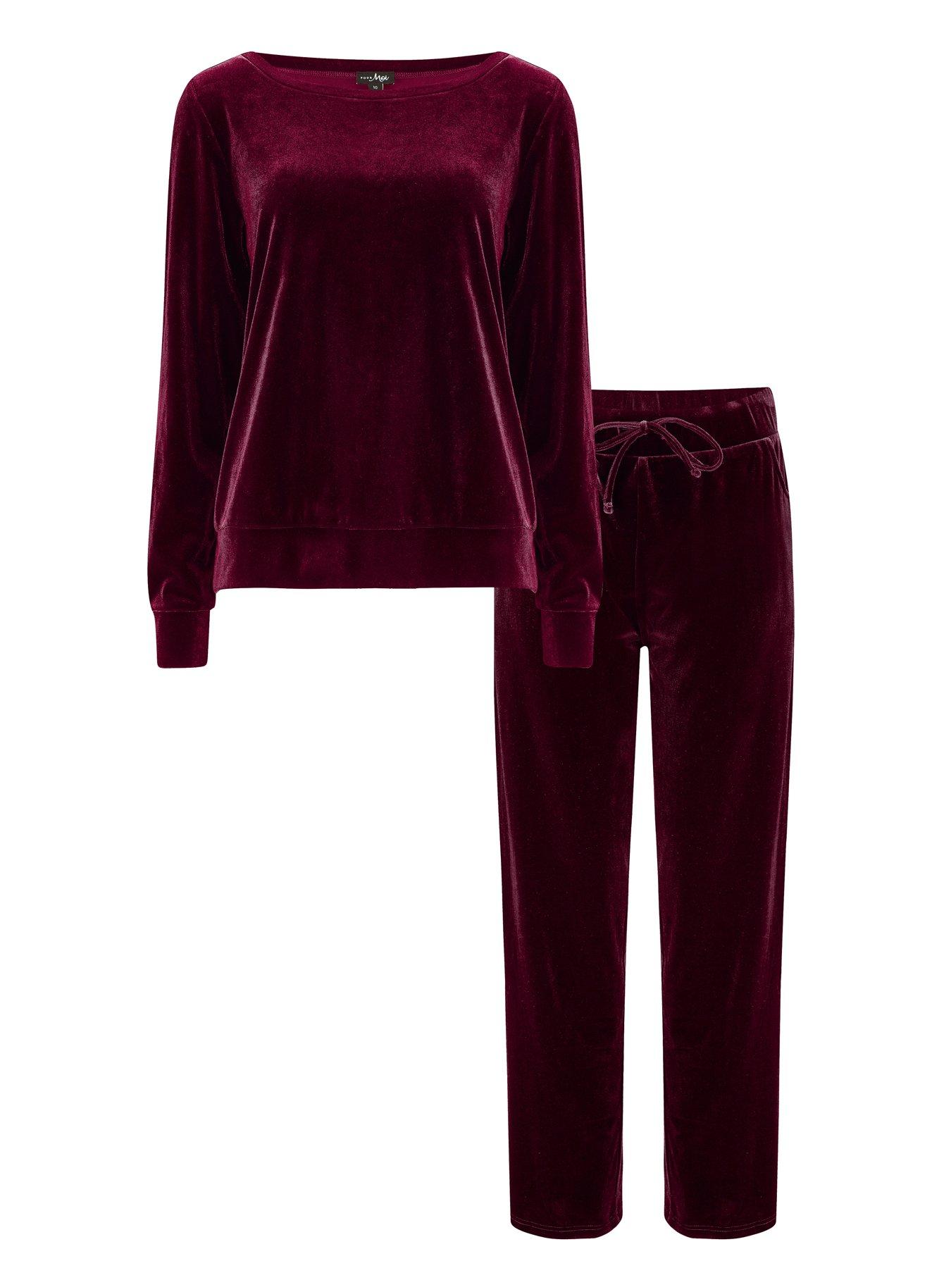  image of pour-moi-velour-lounge-pyjama-set