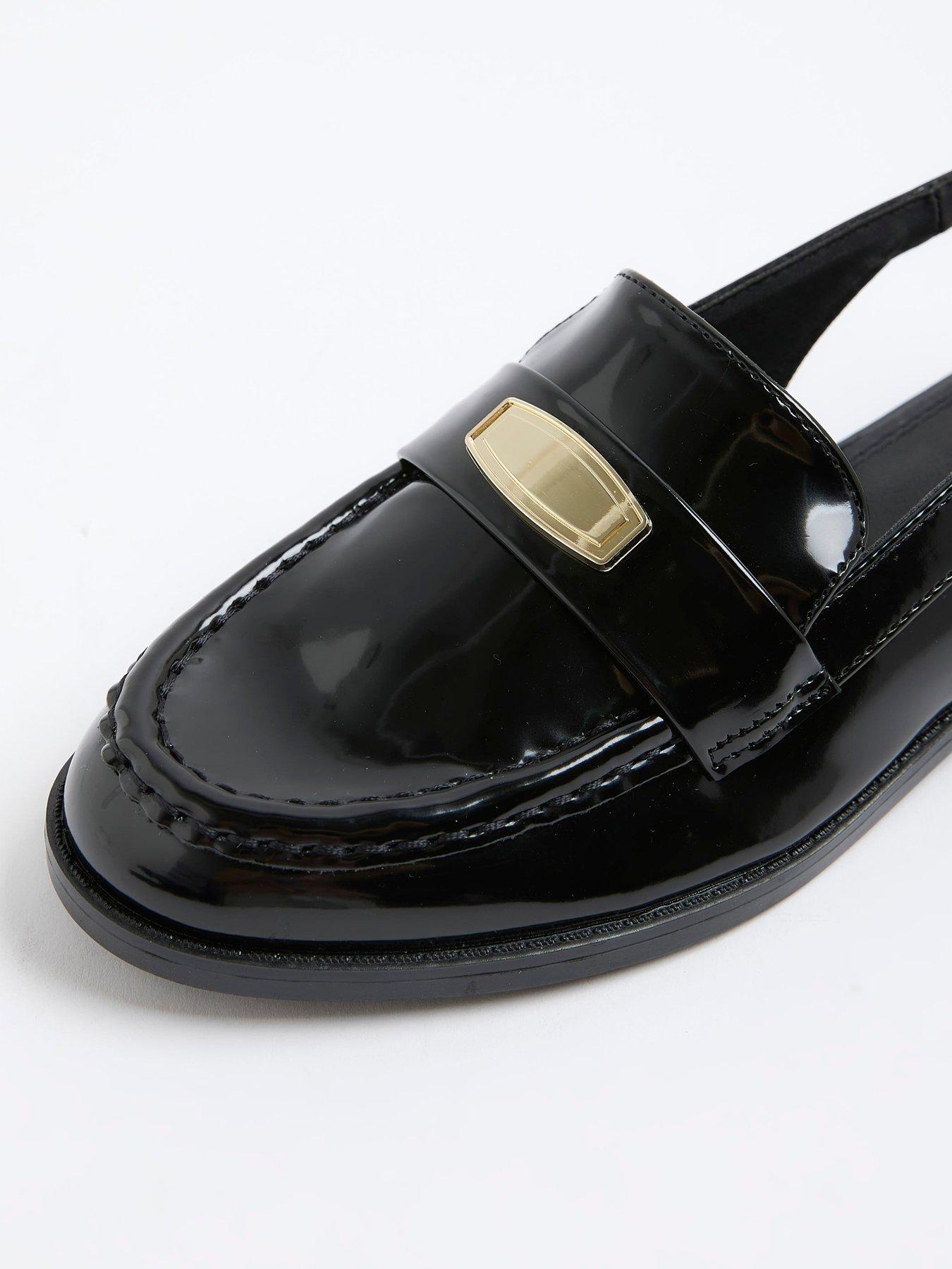 Image 5 of 5 of River Island Slingback Loafers - Black