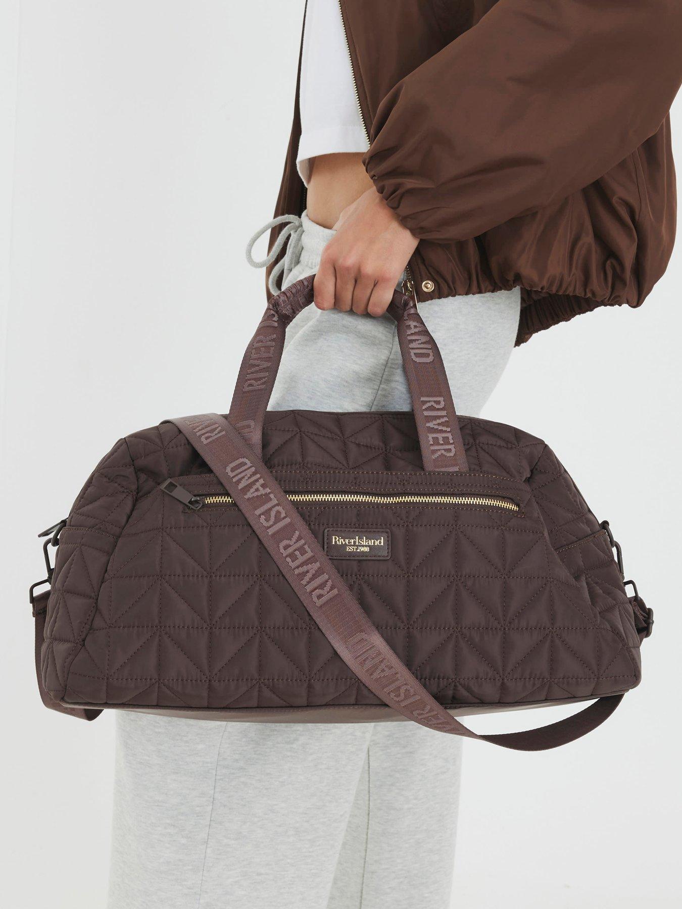 Image 2 of 5 of River Island Quilted Holdall Bag - Brown