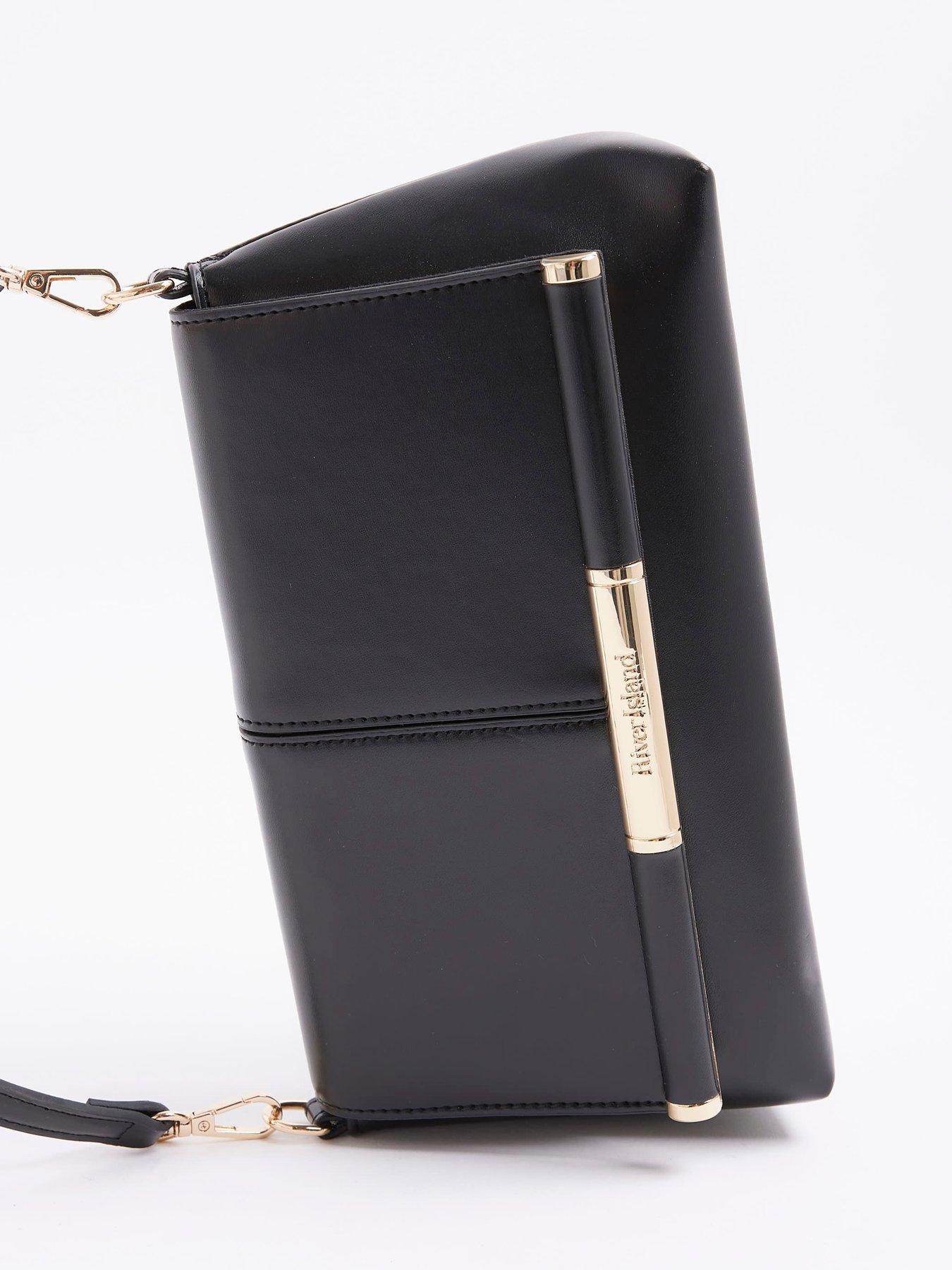 Image 3 of 5 of River Island Bar Front Clutch Bag - Black