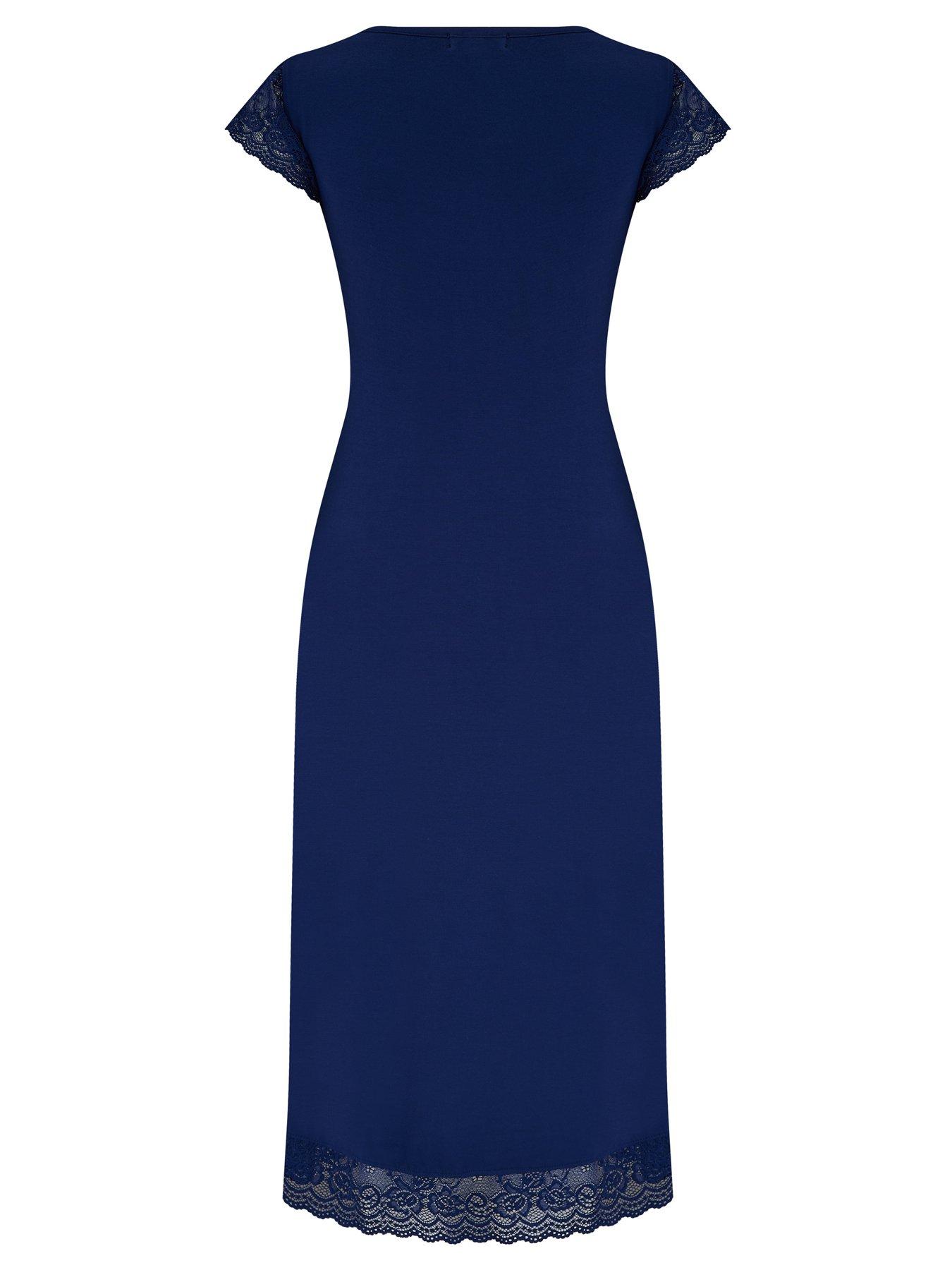  image of pour-moi-bamboo-jersey-lace-hidden-support-midi-chemise