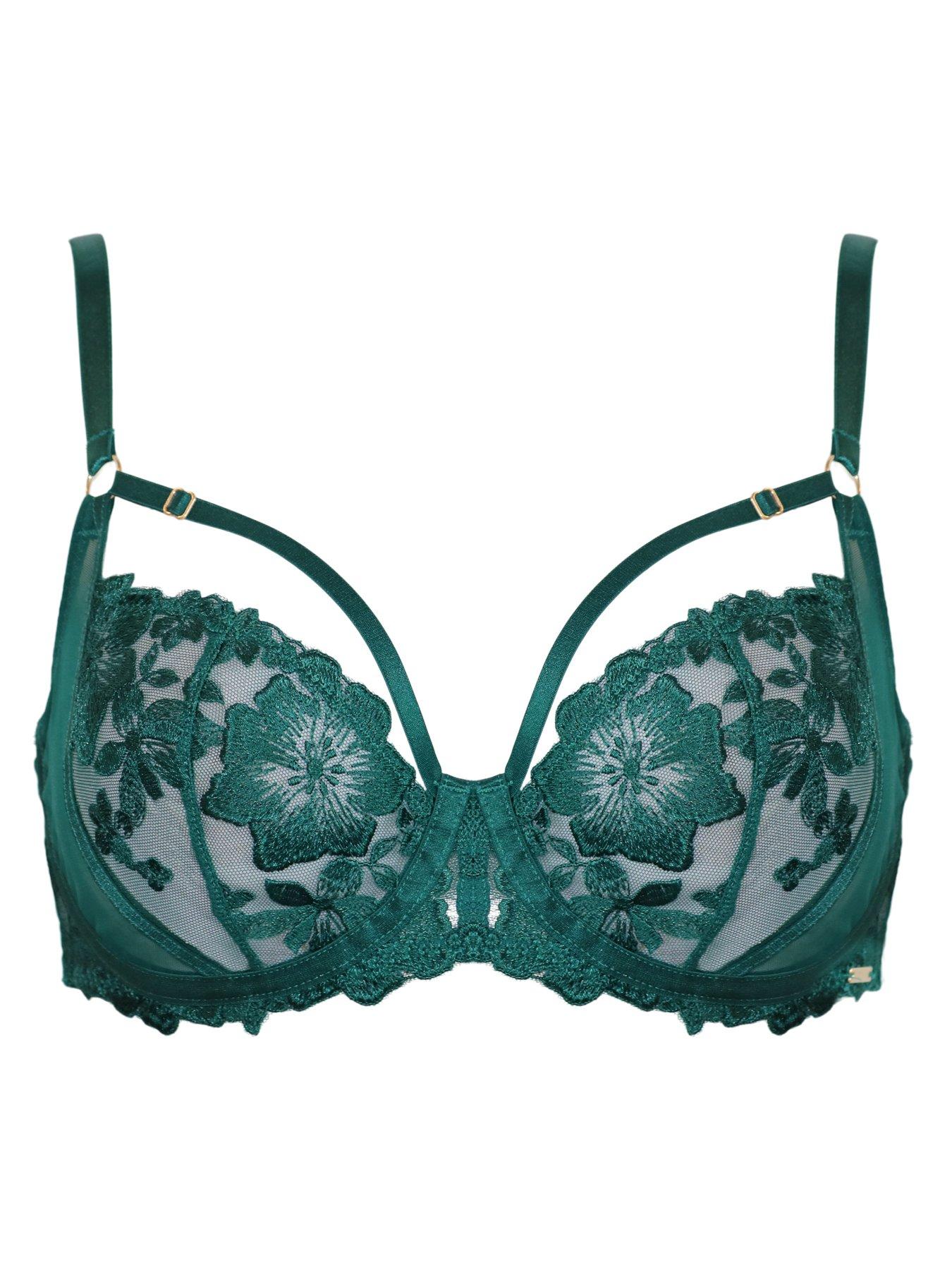  image of pour-moi-india-bold-floral-embroidery-non-padded-bra-b-g