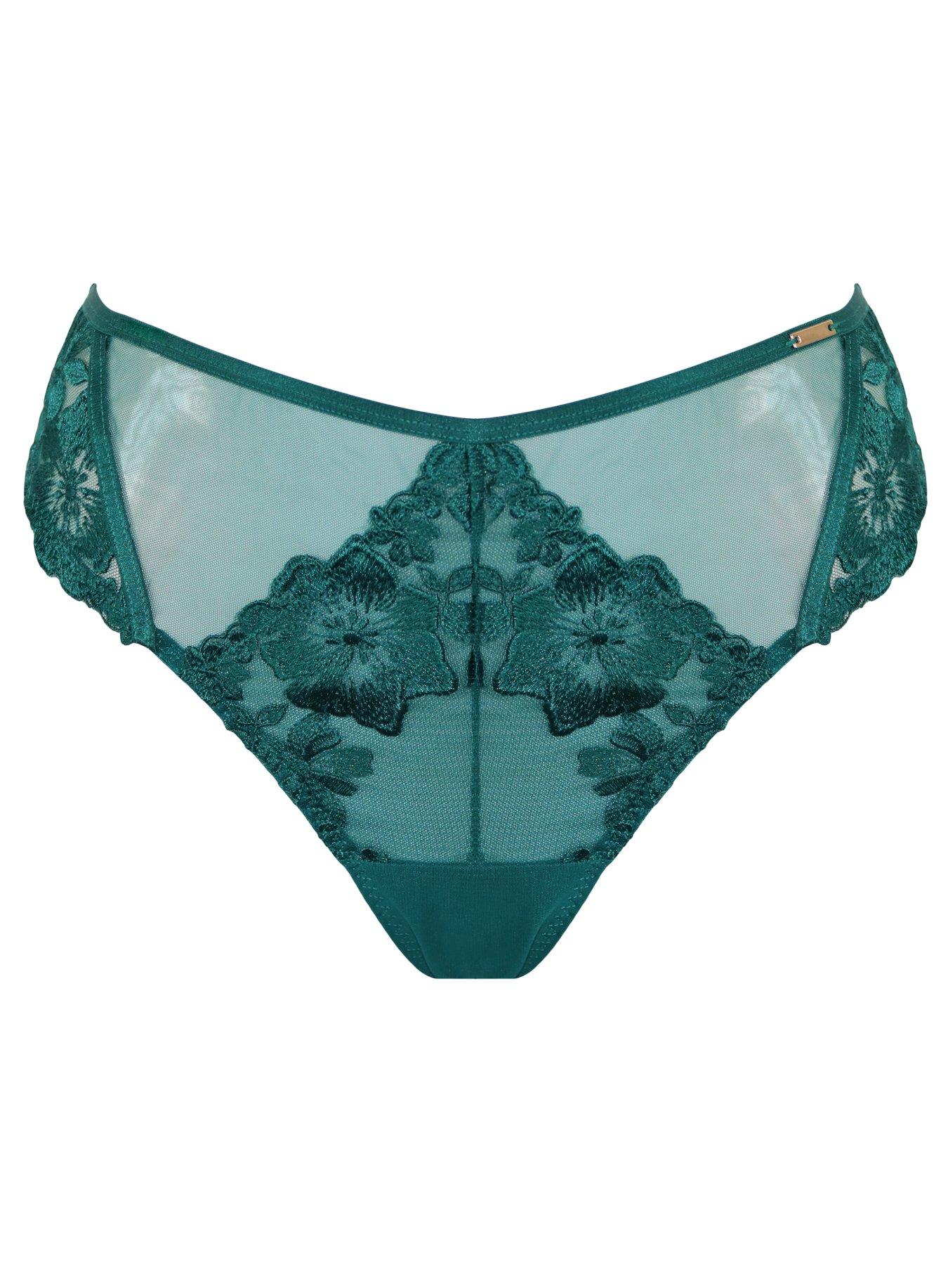 Image 3 of 4 of Pour Moi India Bold Floral High Leg Midi Brief