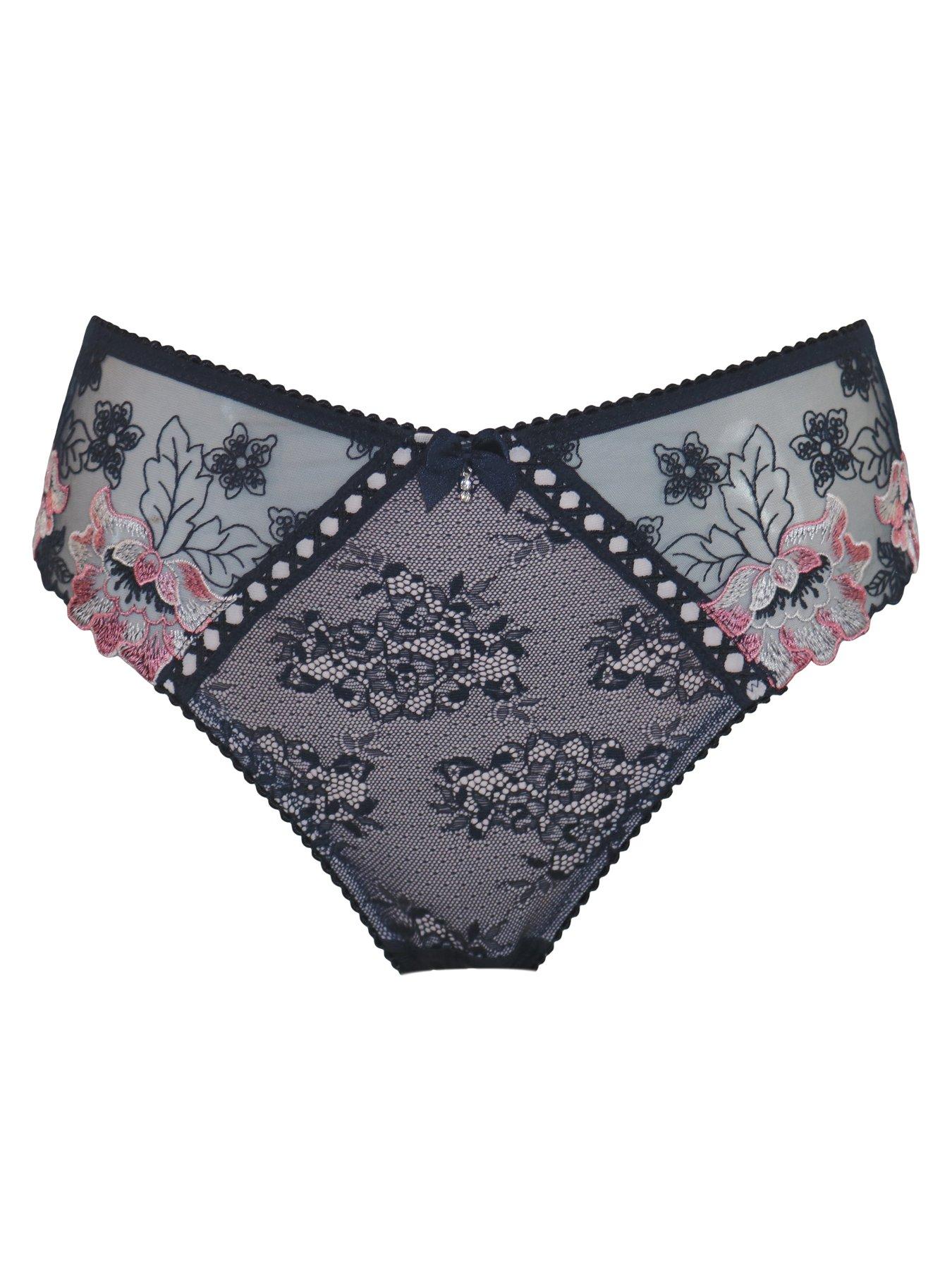 Image 3 of 4 of Pour Moi Sofia Embroidered Lace Bikini Brief