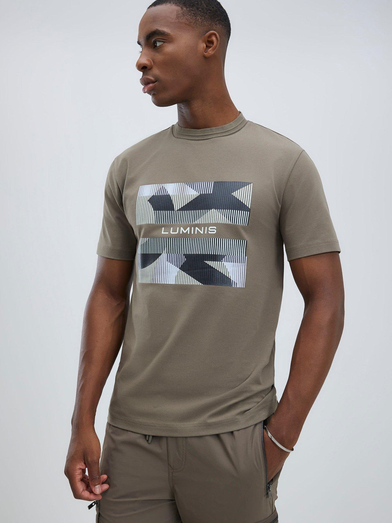 undefined Slim Fit Geometric Luminis T-shirt - Brown