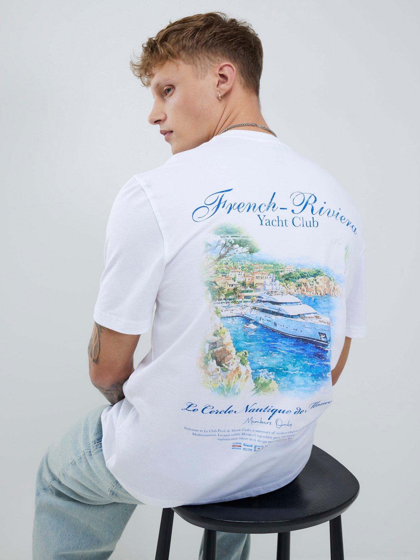 undefined Regular Fit French Riviera T-shirt - White