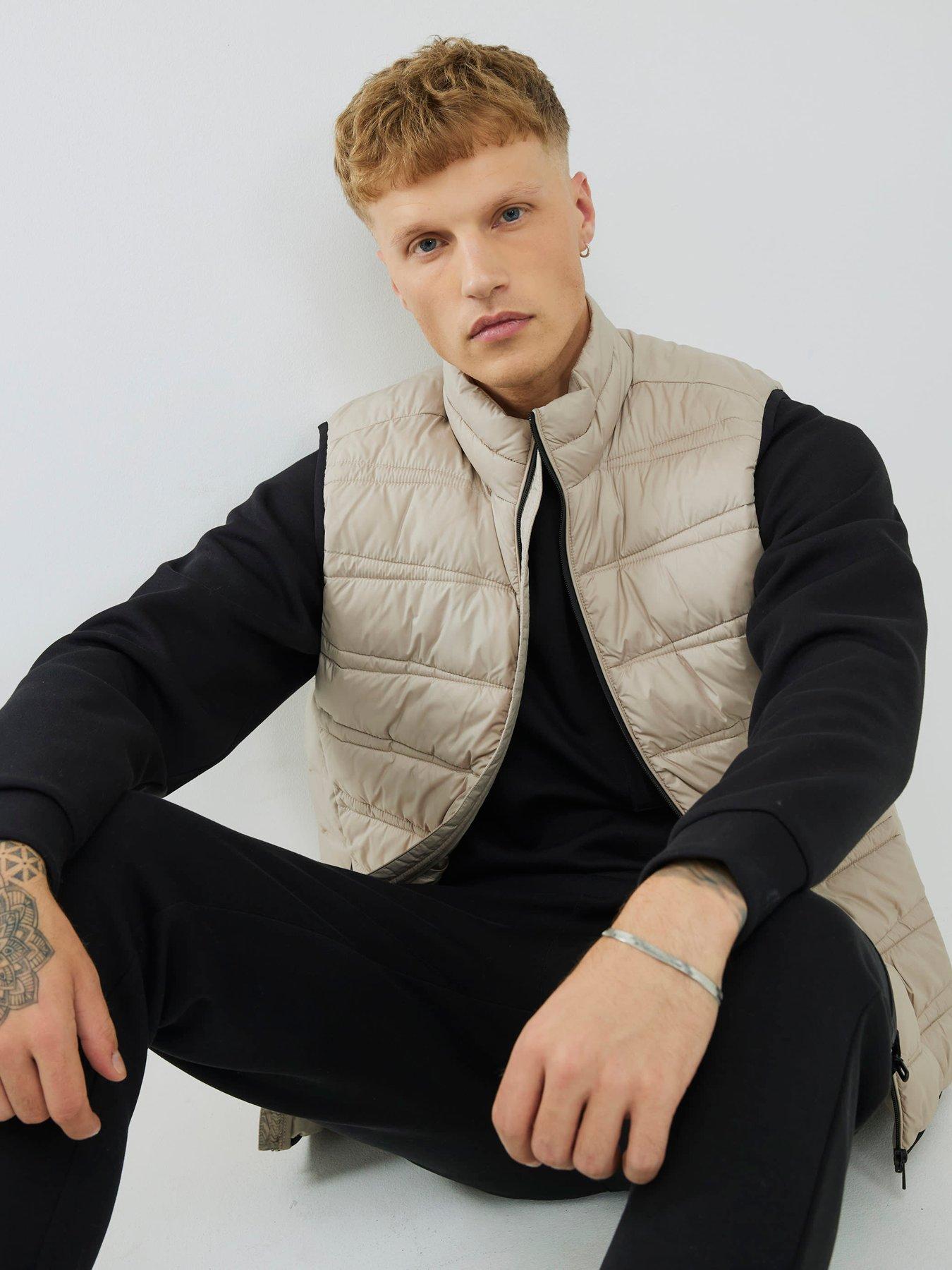 undefined Beige Lightweight Puffer Gilet - Natural