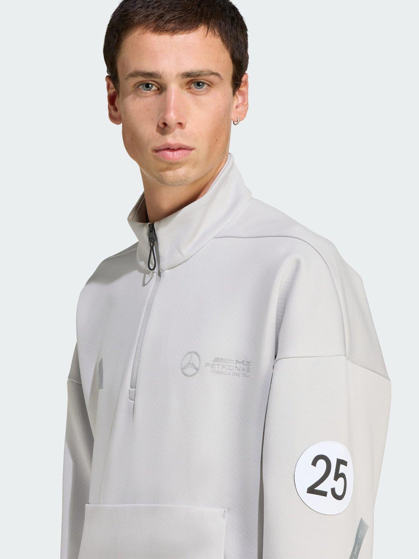  image of adidas-mercedes-amg-petronas-formula-one-team-silver-arrows-half-zip