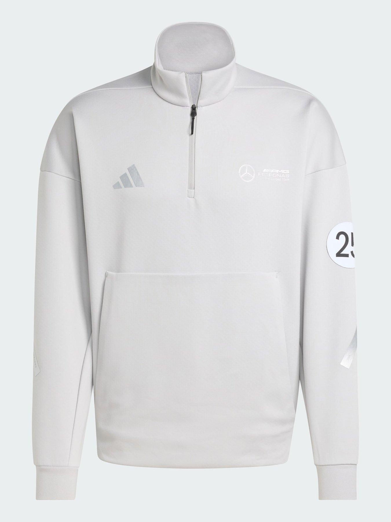  image of adidas-mercedes-amg-petronas-formula-one-team-silver-arrows-half-zip