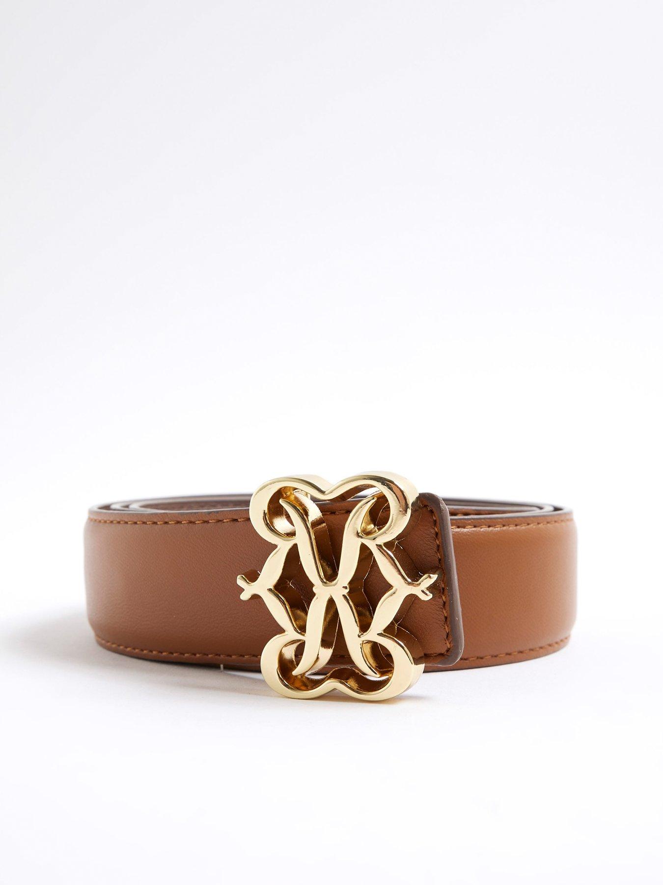  image of river-island-ri-swirl-buckle-belt-brown