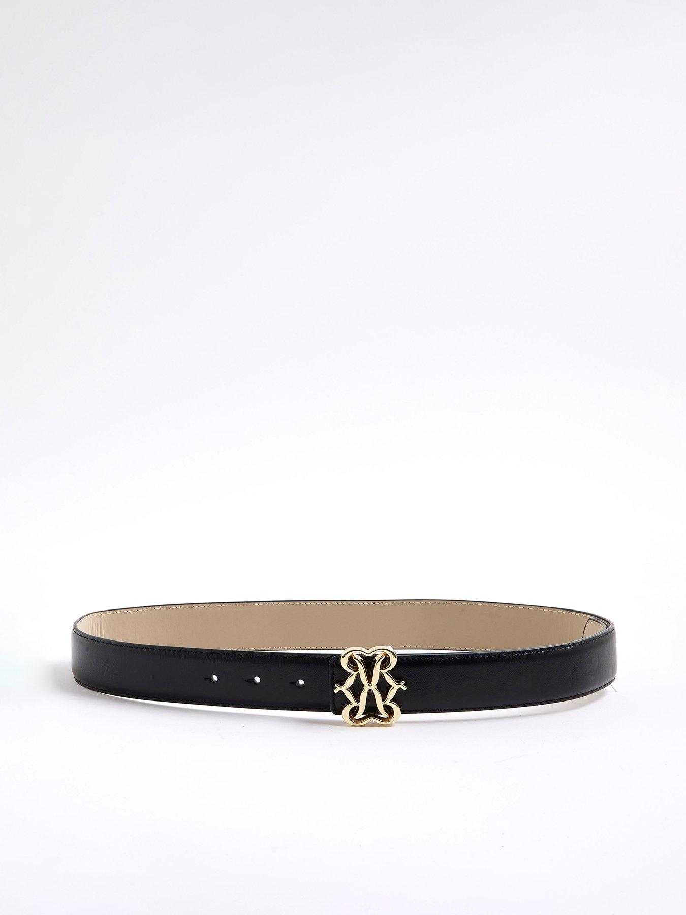  image of river-island-ri-swirl-buckle-belt-black