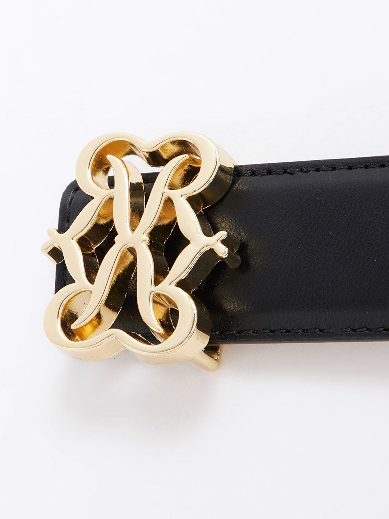  image of river-island-ri-swirl-buckle-belt-black