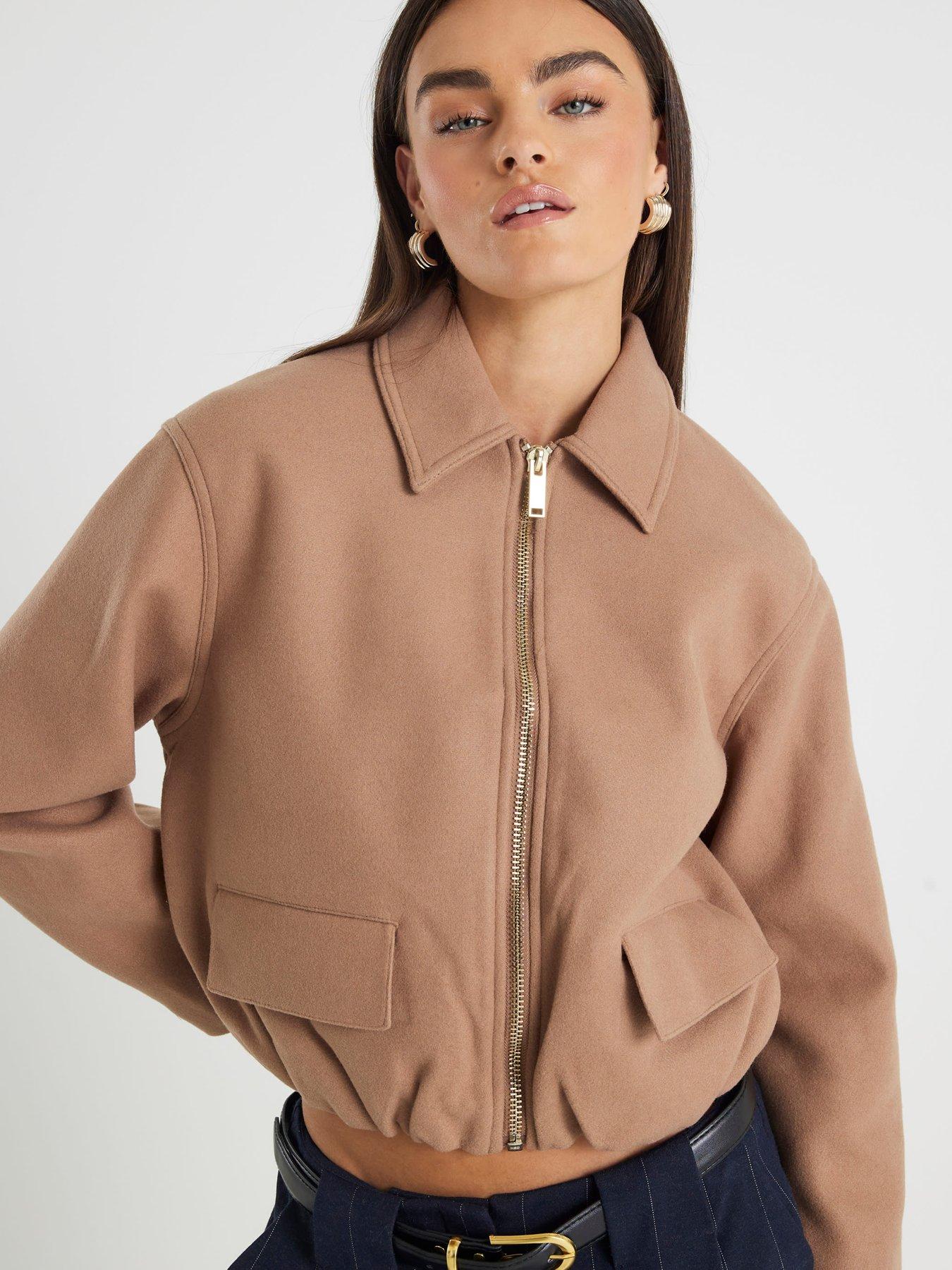 Image 4 of 4 of River Island Harrington Jacket - Brown