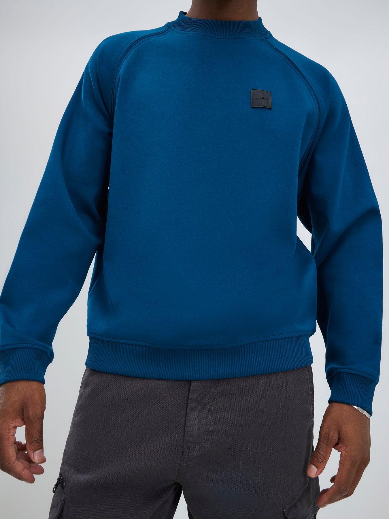Image 4 of 4 of River Island Regular Fit Luminus Sweatshirt - Blue