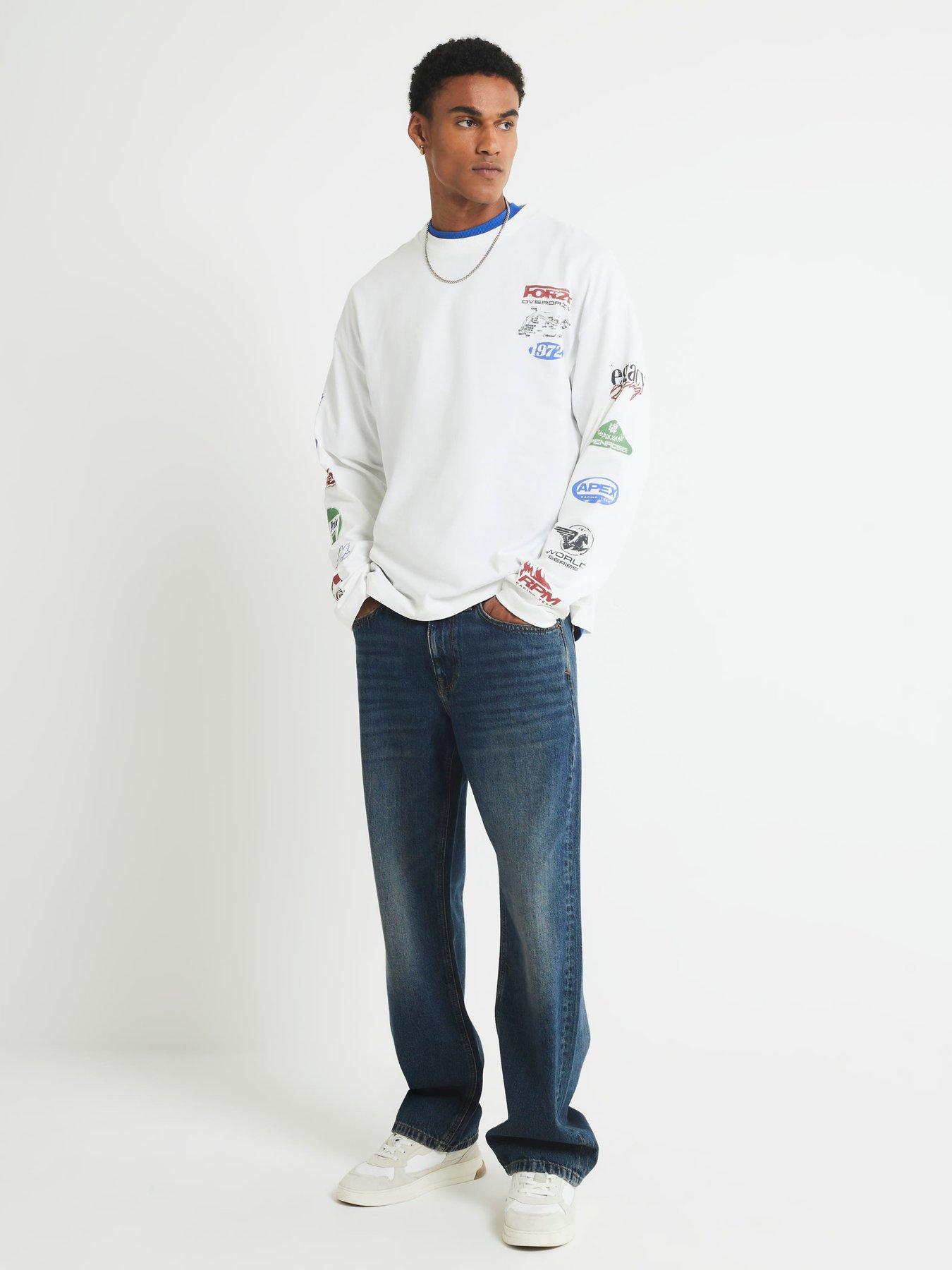 Image 3 of 4 of River Island Loose Fit Jeans - Blue