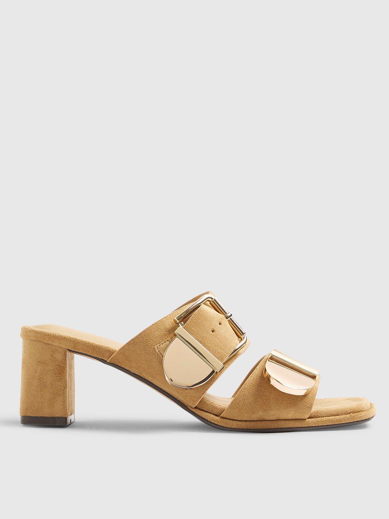 river-island-faux-suede-double-buckle-mule-sandal-beige
