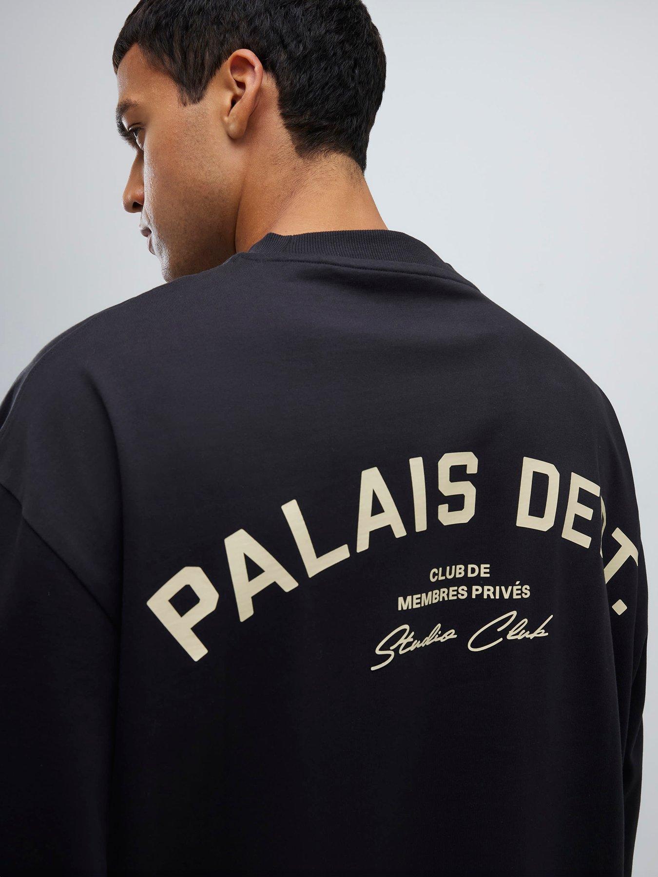 Image 4 of 4 of River Island Oversized Fit Palais Dept T-shirt - Black