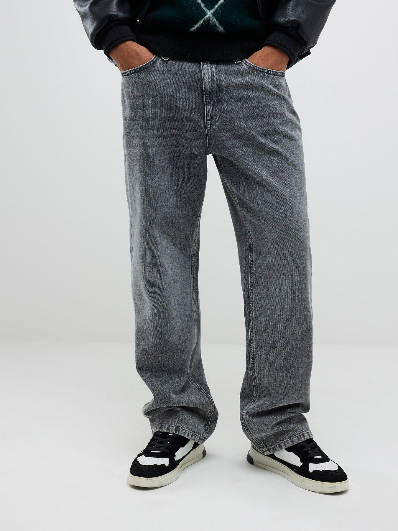  image of river-island-loose-fit-jeans-grey