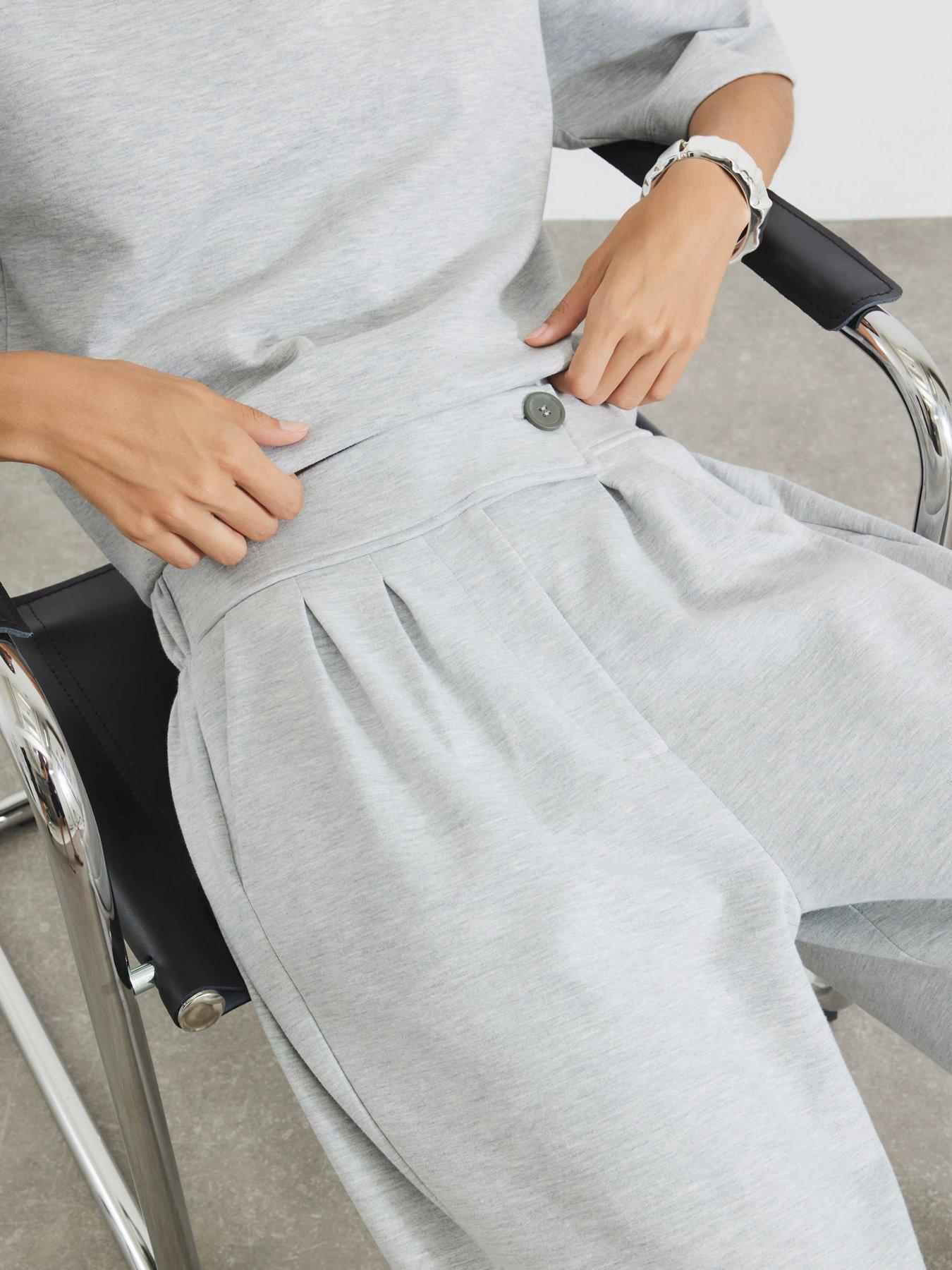 Image 4 of 4 of River Island Tailored Wide Leg Trousers - Grey