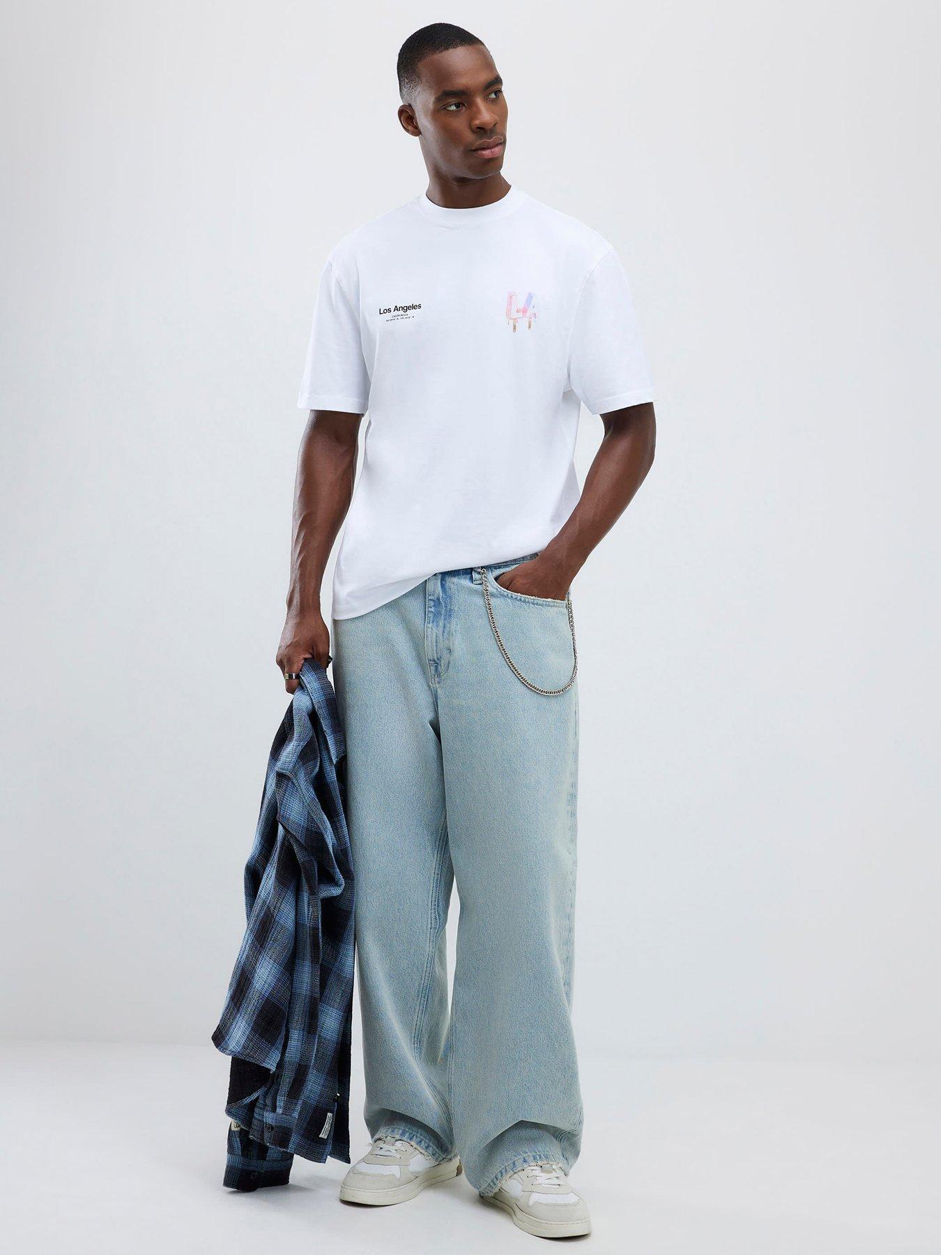  image of river-island-regular-fit-la-ice-cream-t-shirt-white