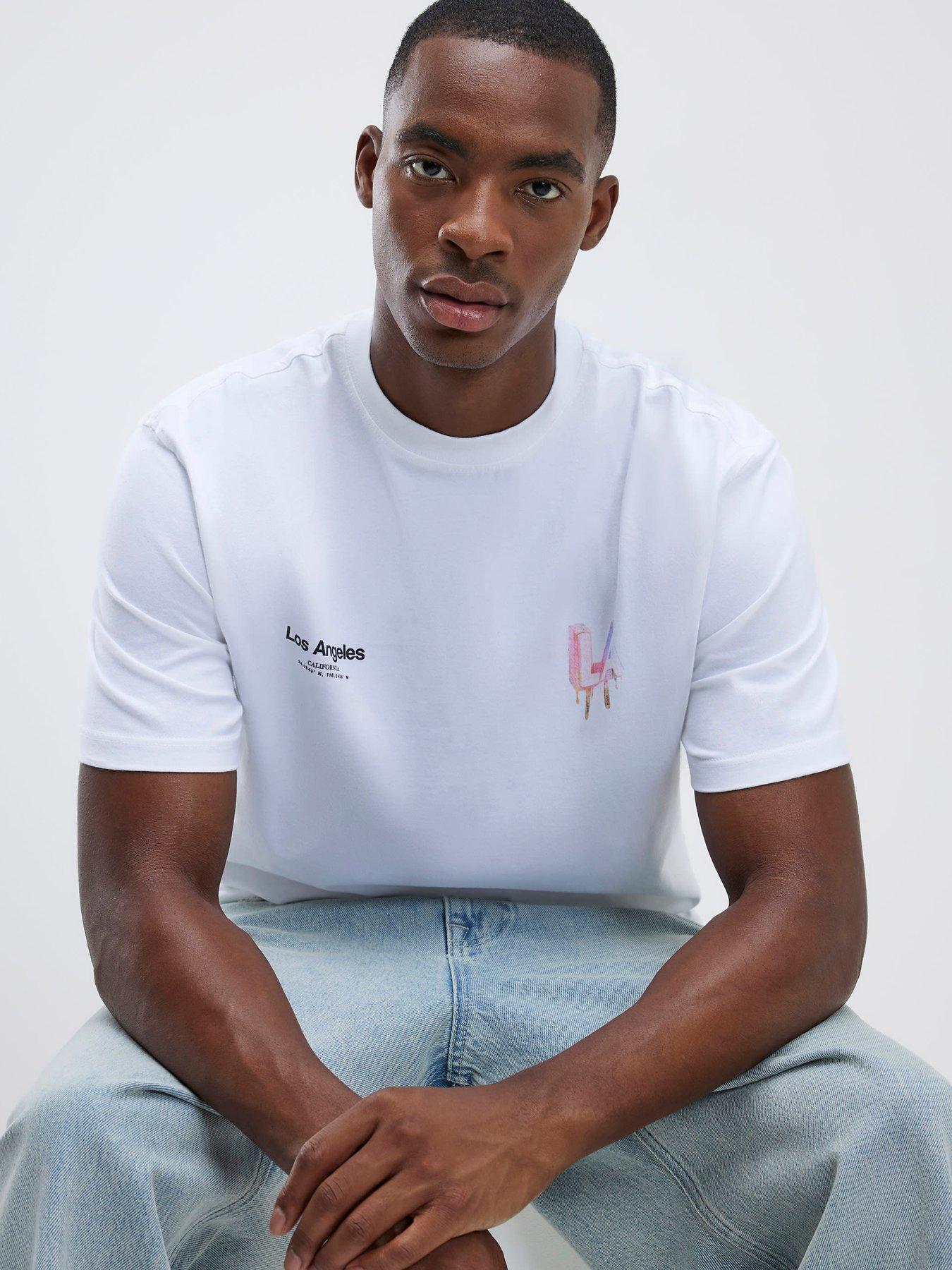  image of river-island-regular-fit-la-ice-cream-t-shirt-white