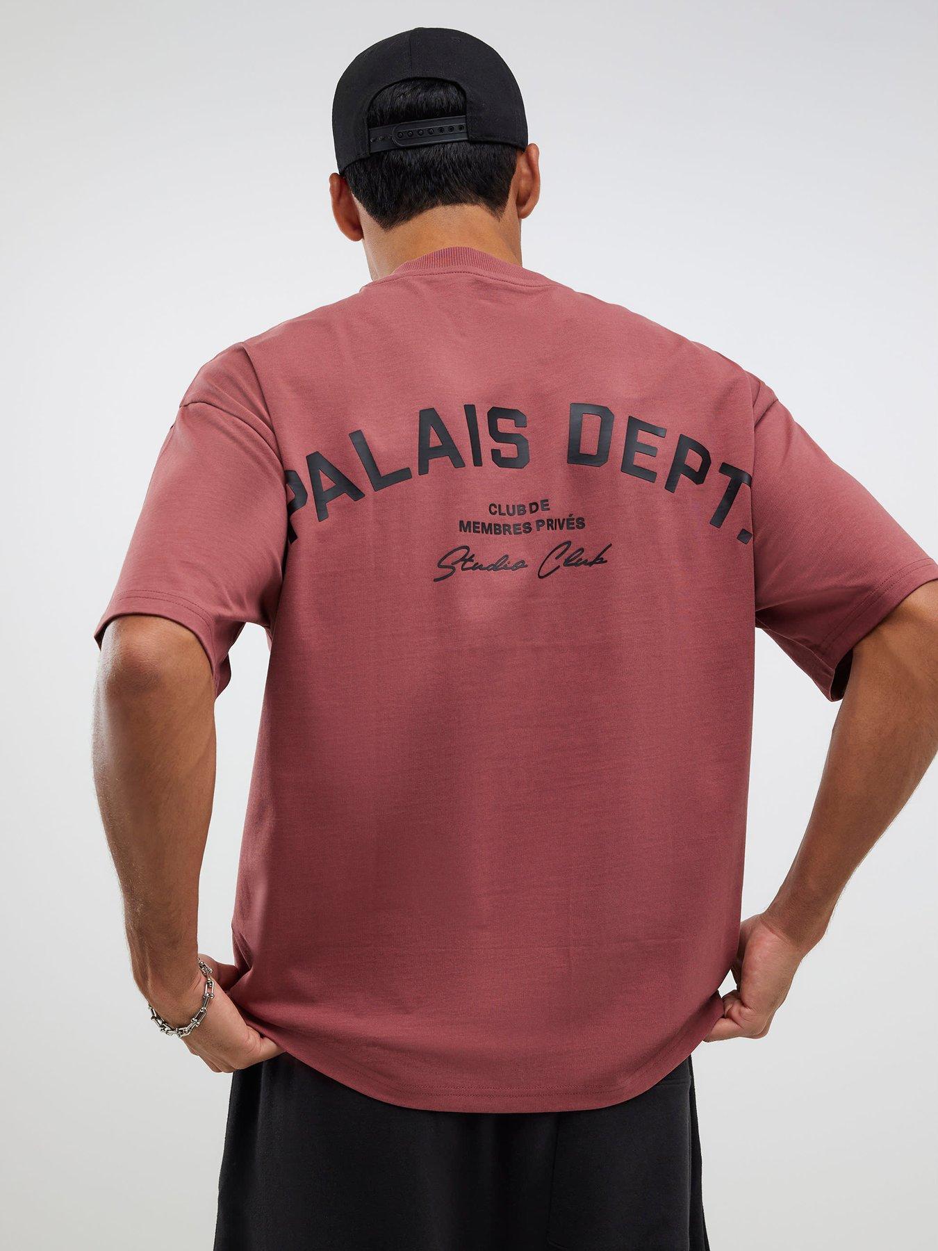 Image 1 of 4 of River Island Oversized Fit Palais Dept T-shirt - Red