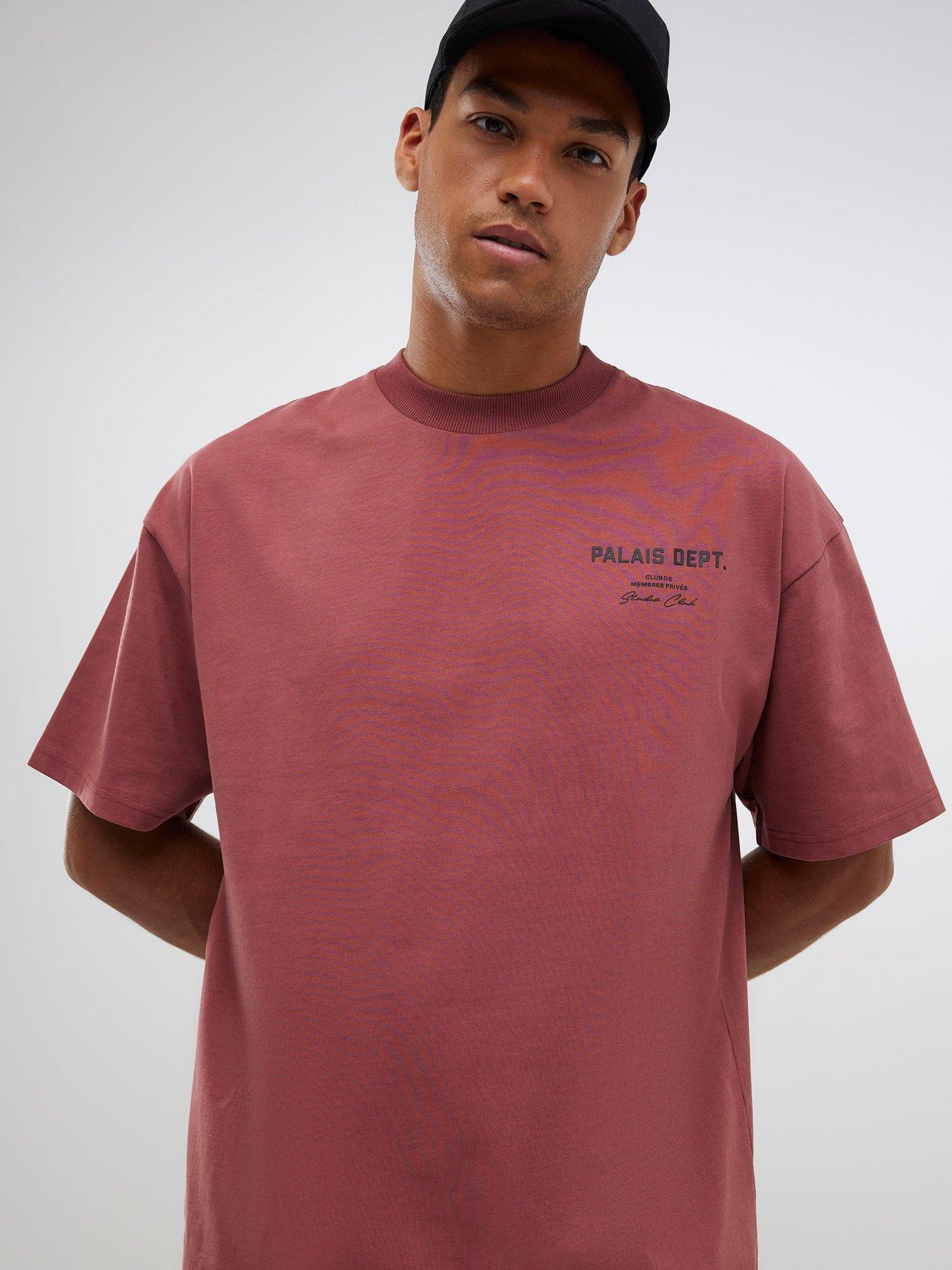 Image 2 of 4 of River Island Oversized Fit Palais Dept T-shirt - Red