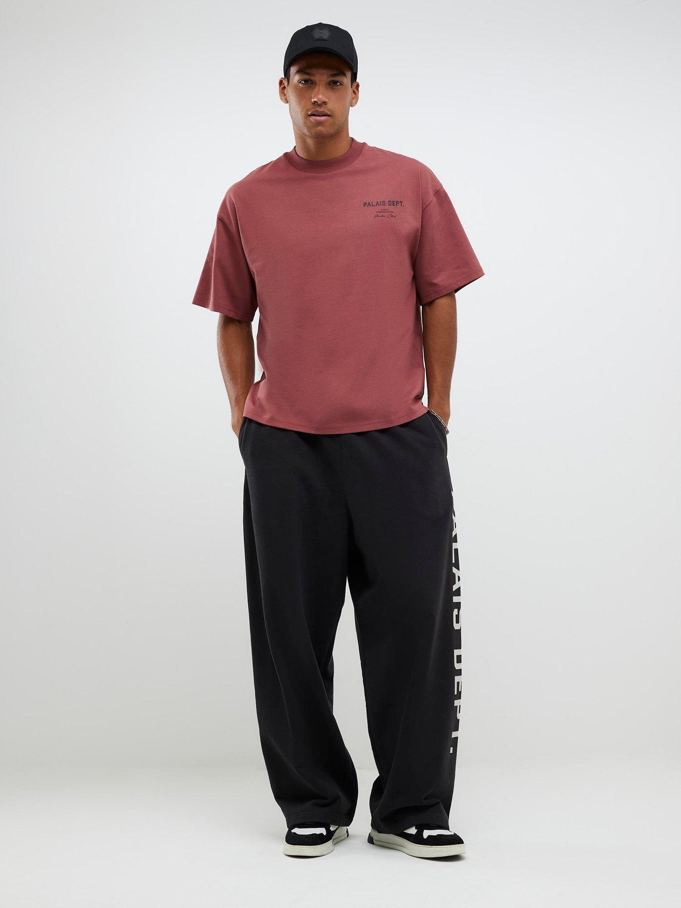 Image 3 of 4 of River Island Oversized Fit Palais Dept T-shirt - Red