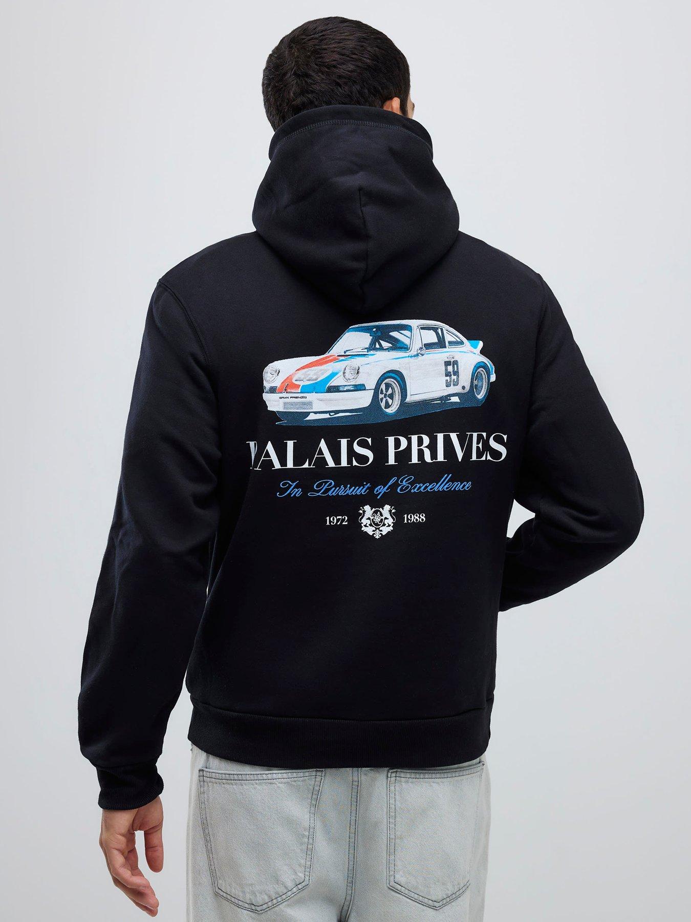 River Island Regular Fit Palais Prives Hoodie - Black