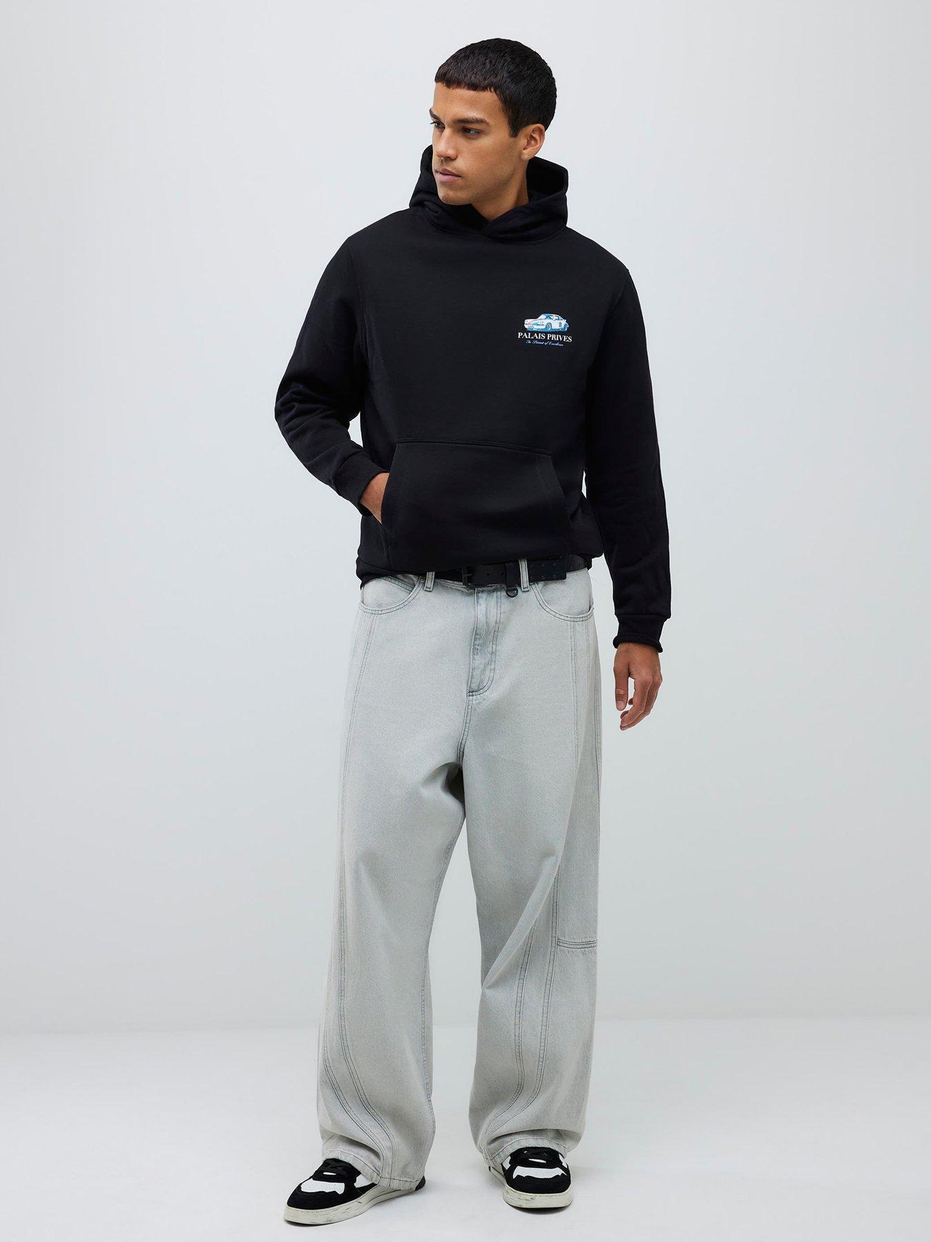  image of river-island-regular-fit-palais-prives-hoodie-black