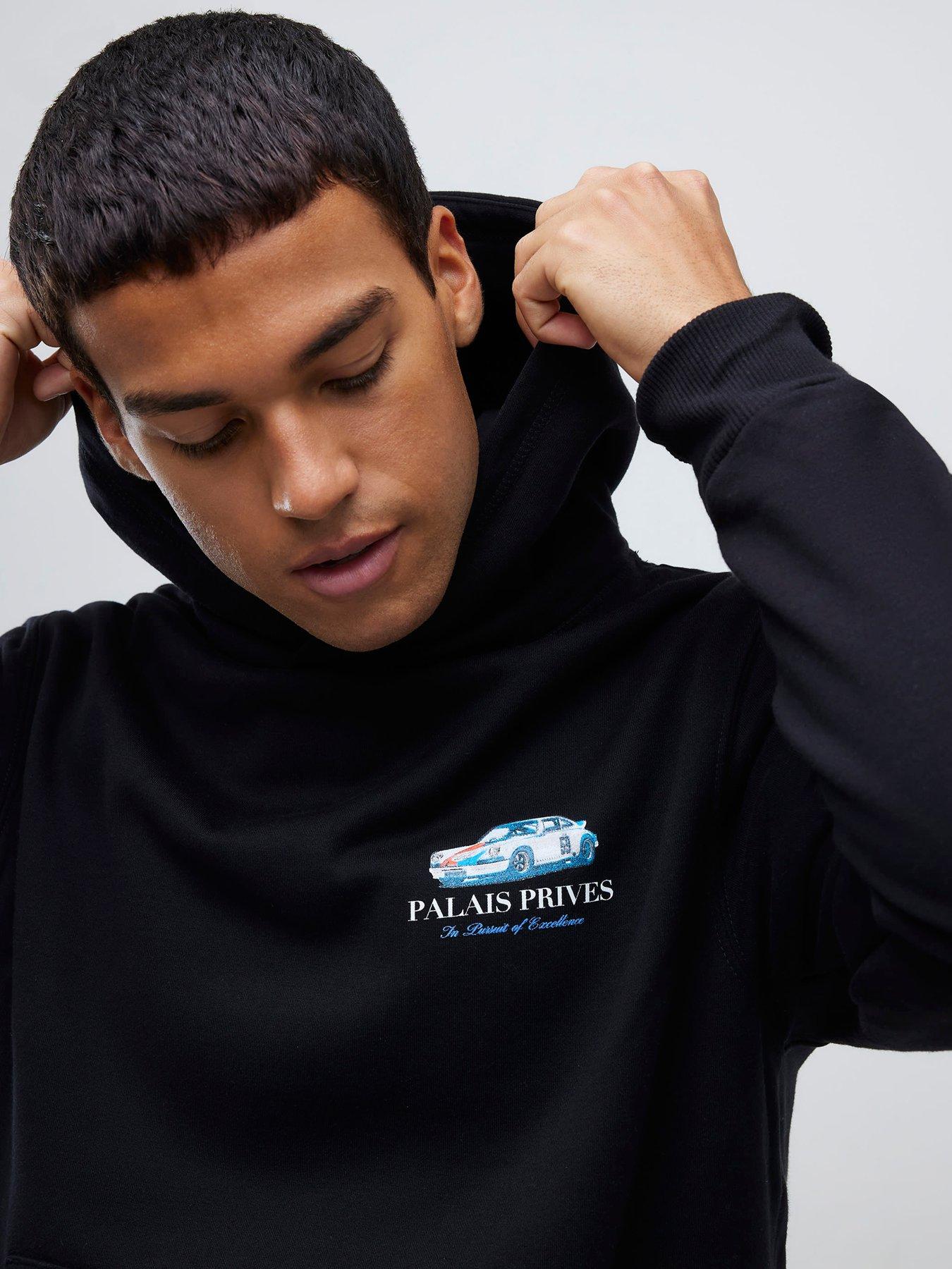  image of river-island-regular-fit-palais-prives-hoodie-black