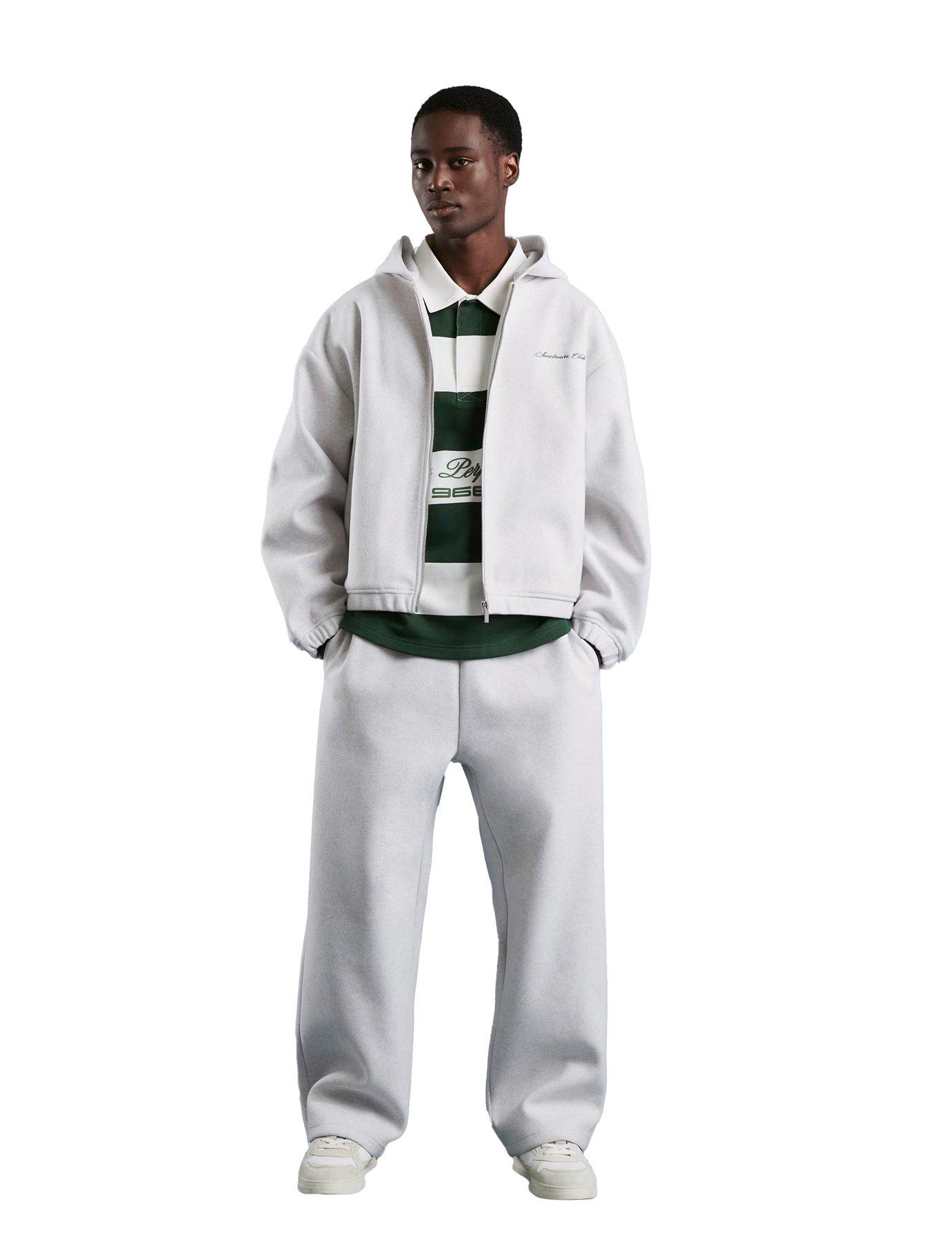  image of river-island-wide-leg-sanctuaire-joggers-grey