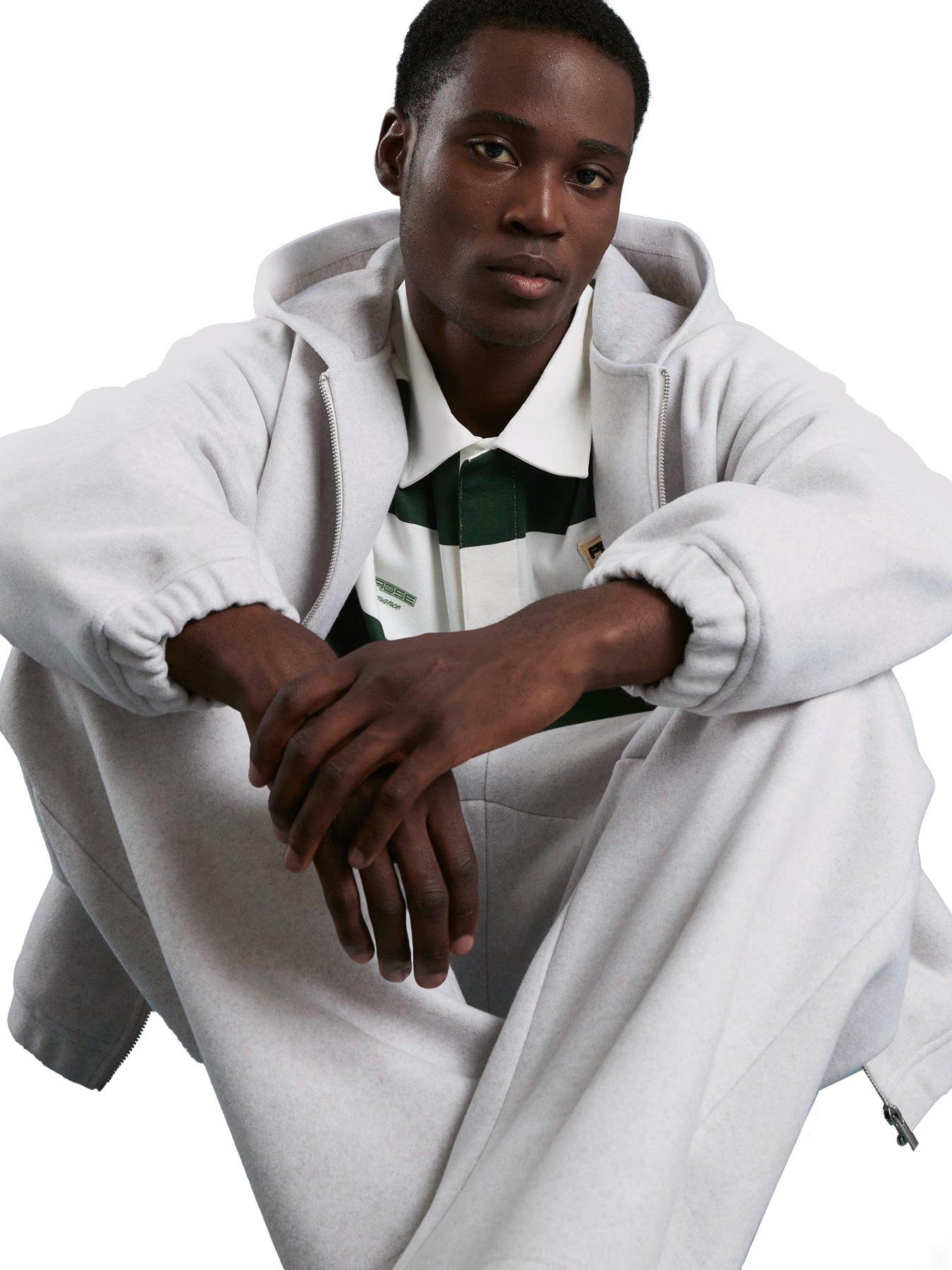  image of river-island-wide-leg-sanctuaire-joggers-grey