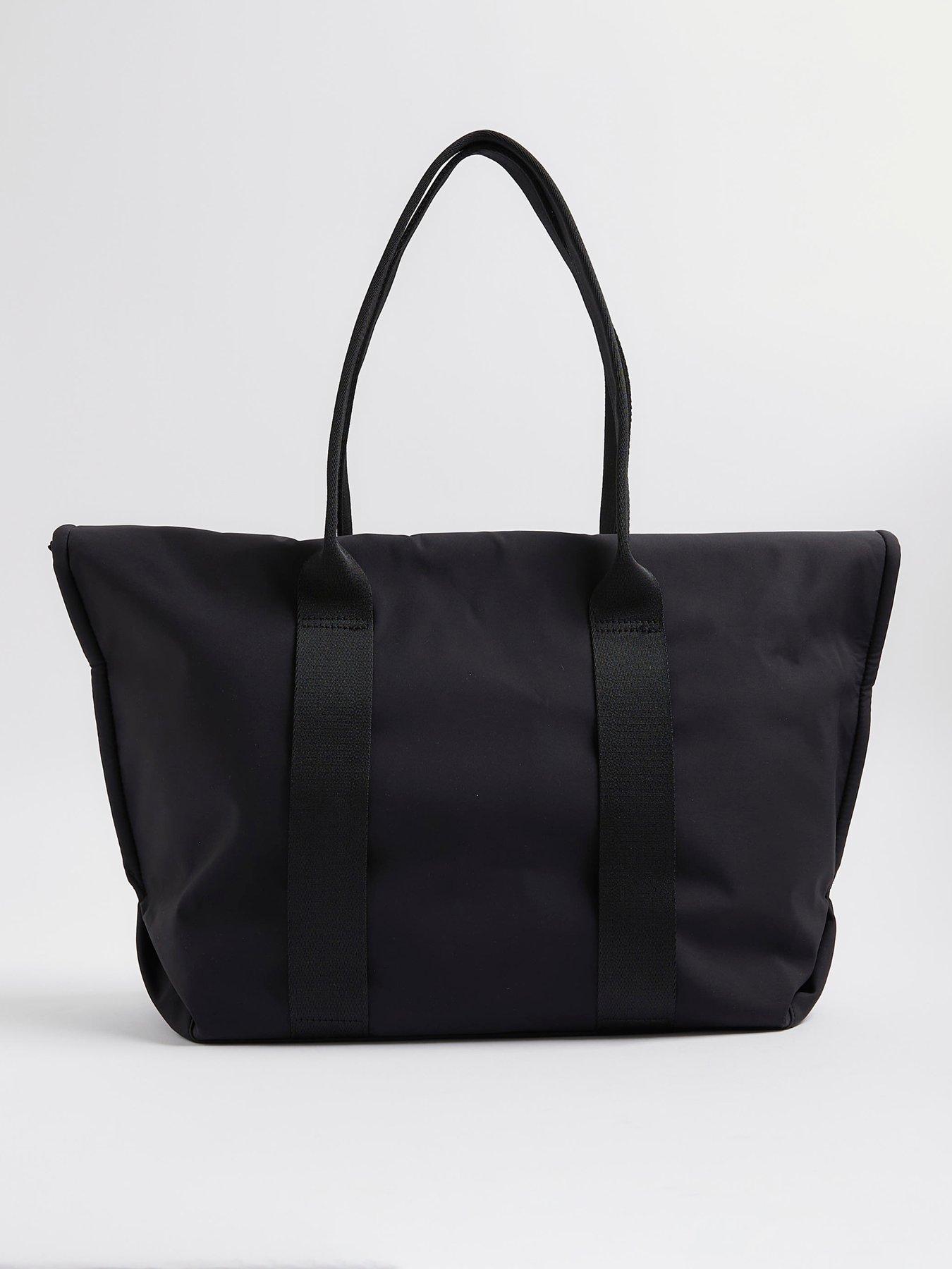  image of river-island-roll-top-holdall-bag-black