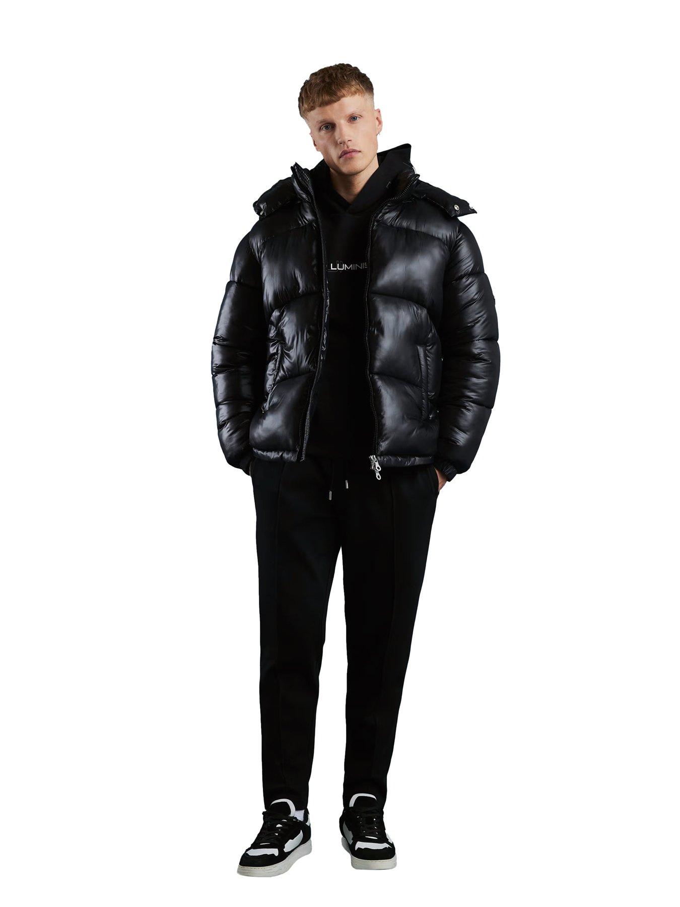  image of river-island-oversized-fit-puffer-coat-black