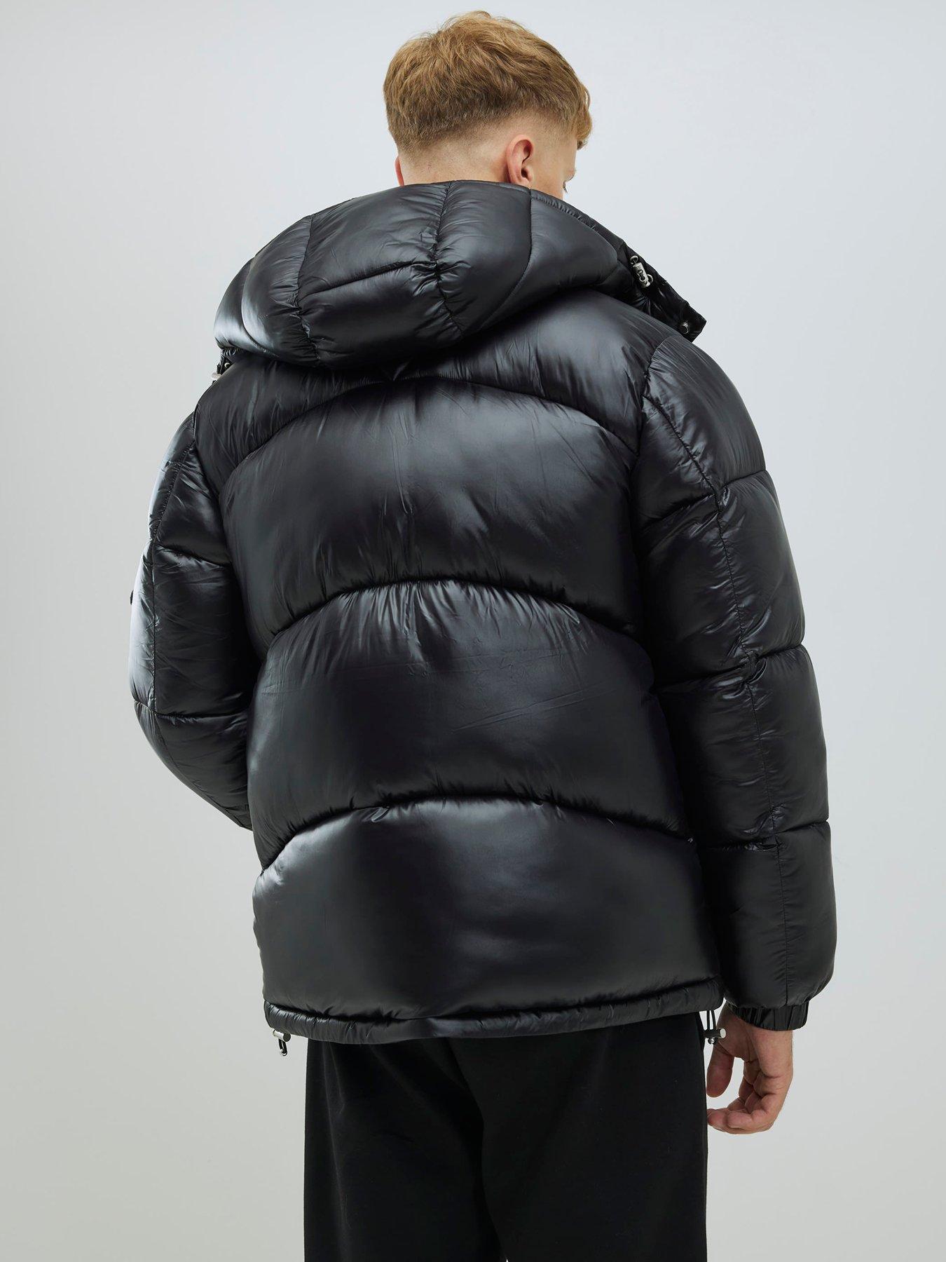  image of river-island-oversized-fit-puffer-coat-black