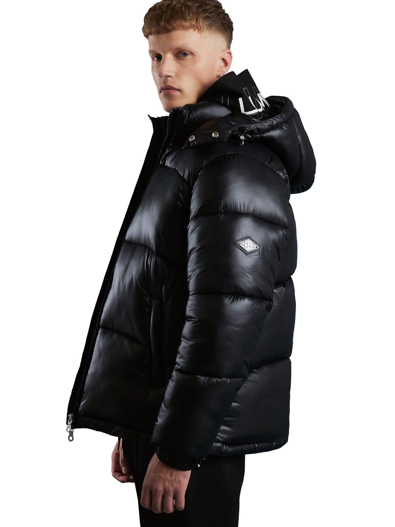  image of river-island-oversized-fit-puffer-coat-black